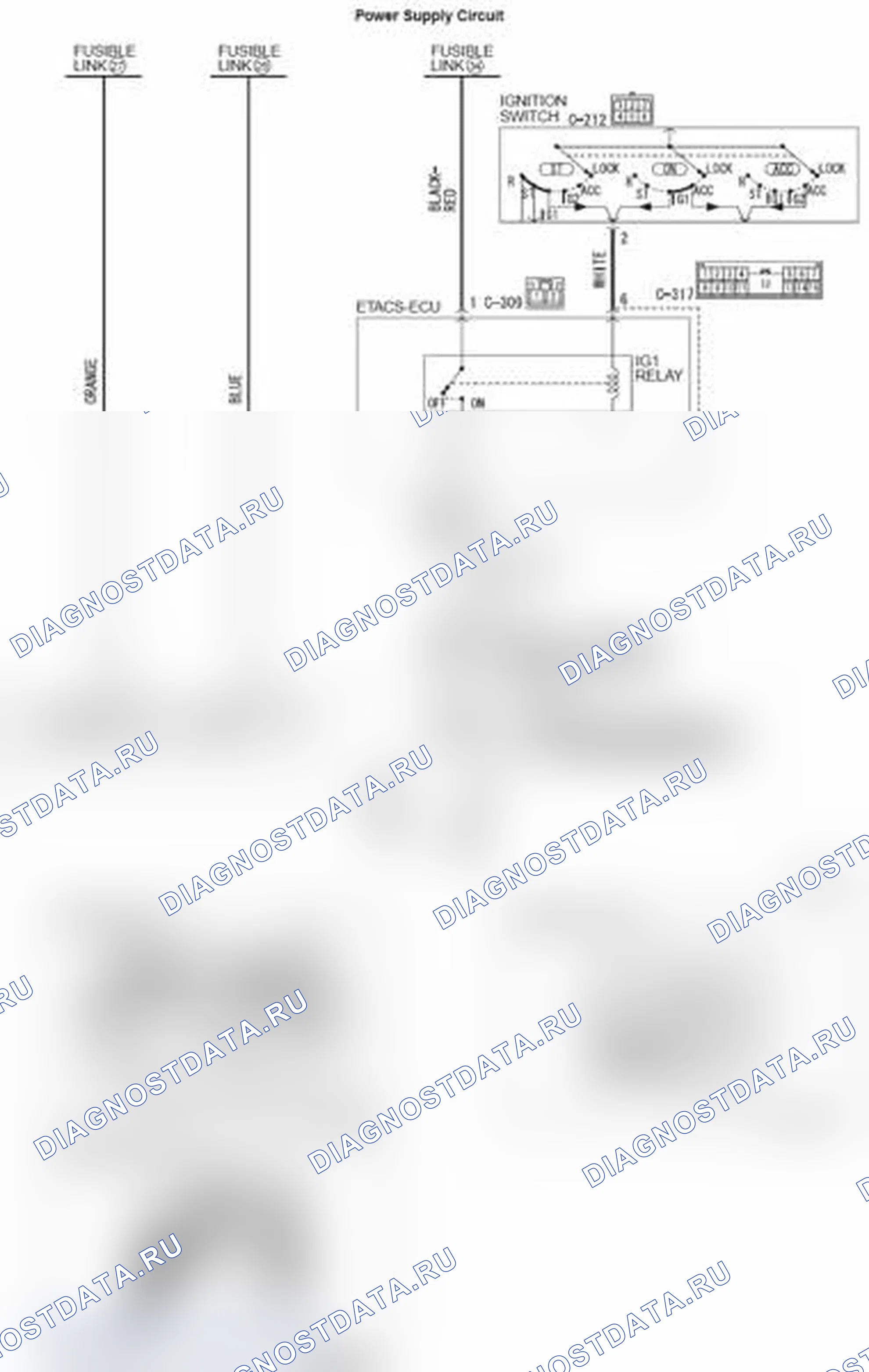 Рис. 155: Процедура проверки 8: Система цепей питания ABS-ECU. Mitsubishi Lancer Ralliart X рестайлинг