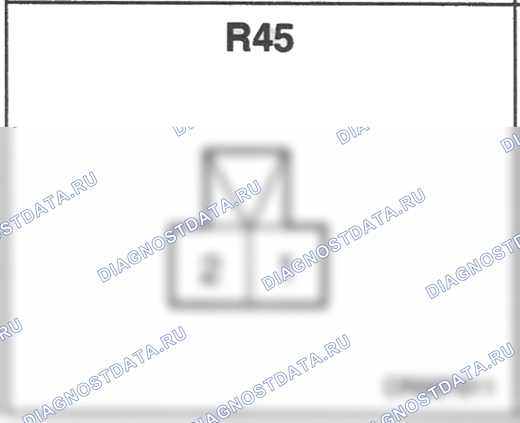Распиновка разъёма R45 — заднего жгута. Hyundai H-1 A1