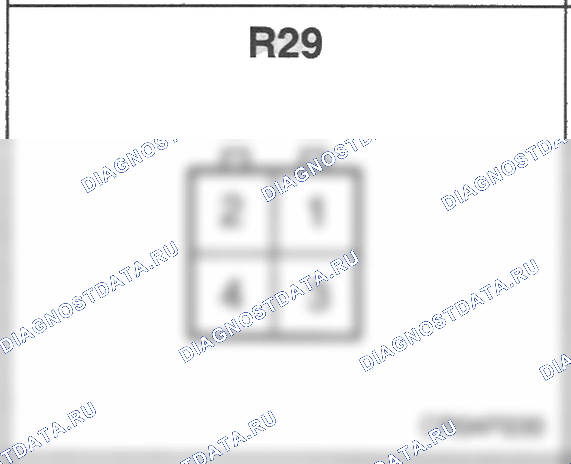 Распиновка разъёма R29 — заднего жгута. Hyundai Atos MX