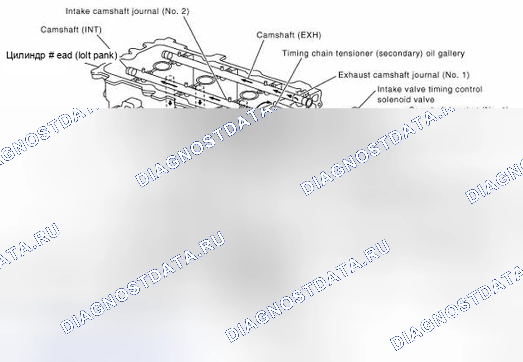 Рис. 19: Схема смазки. Nissan Pathfinder III рестайлинг