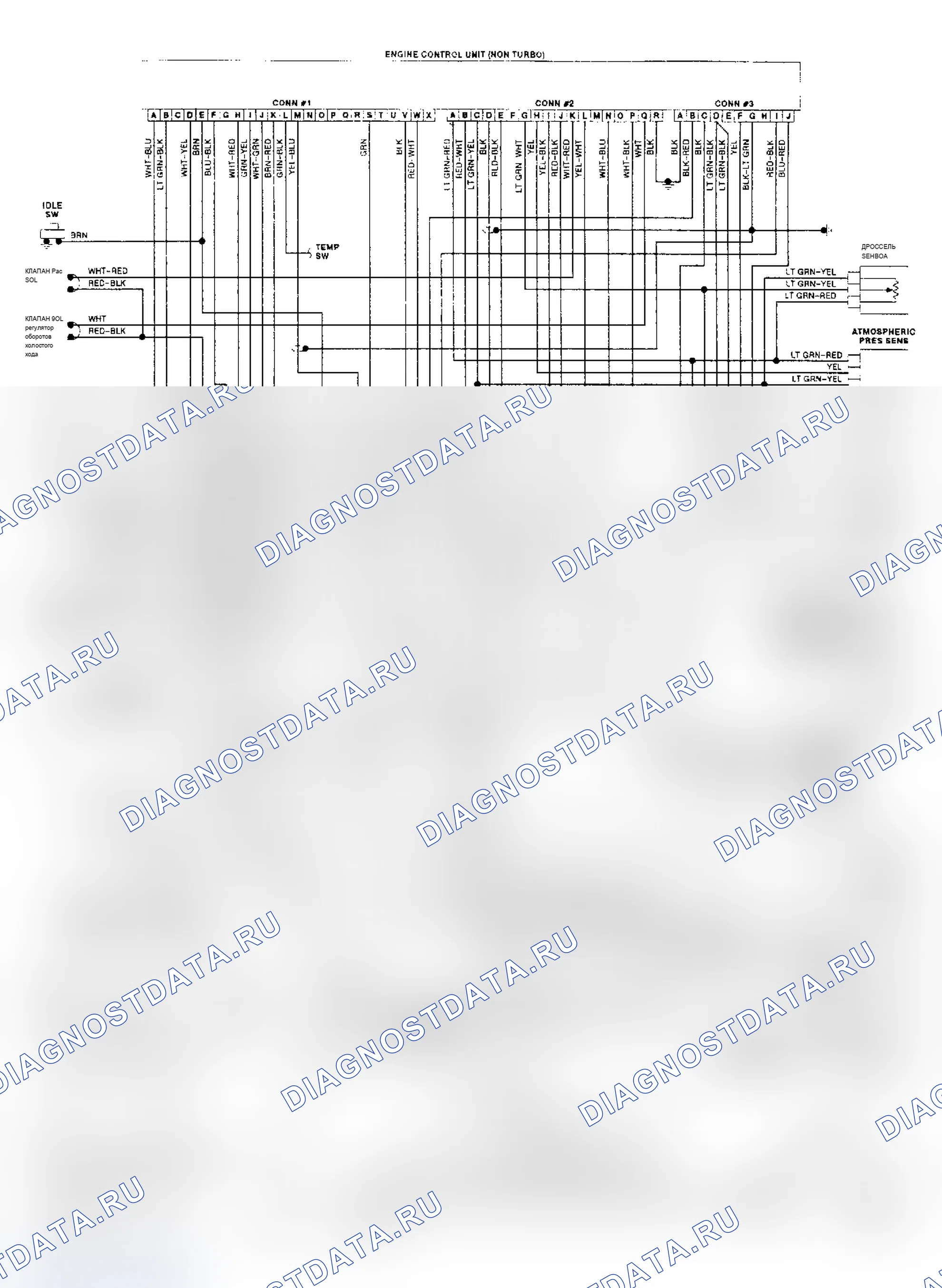 Рис. 82: электросхема для MX-6 и 626 EGI Non-Turbo. Mazda MX-6 V