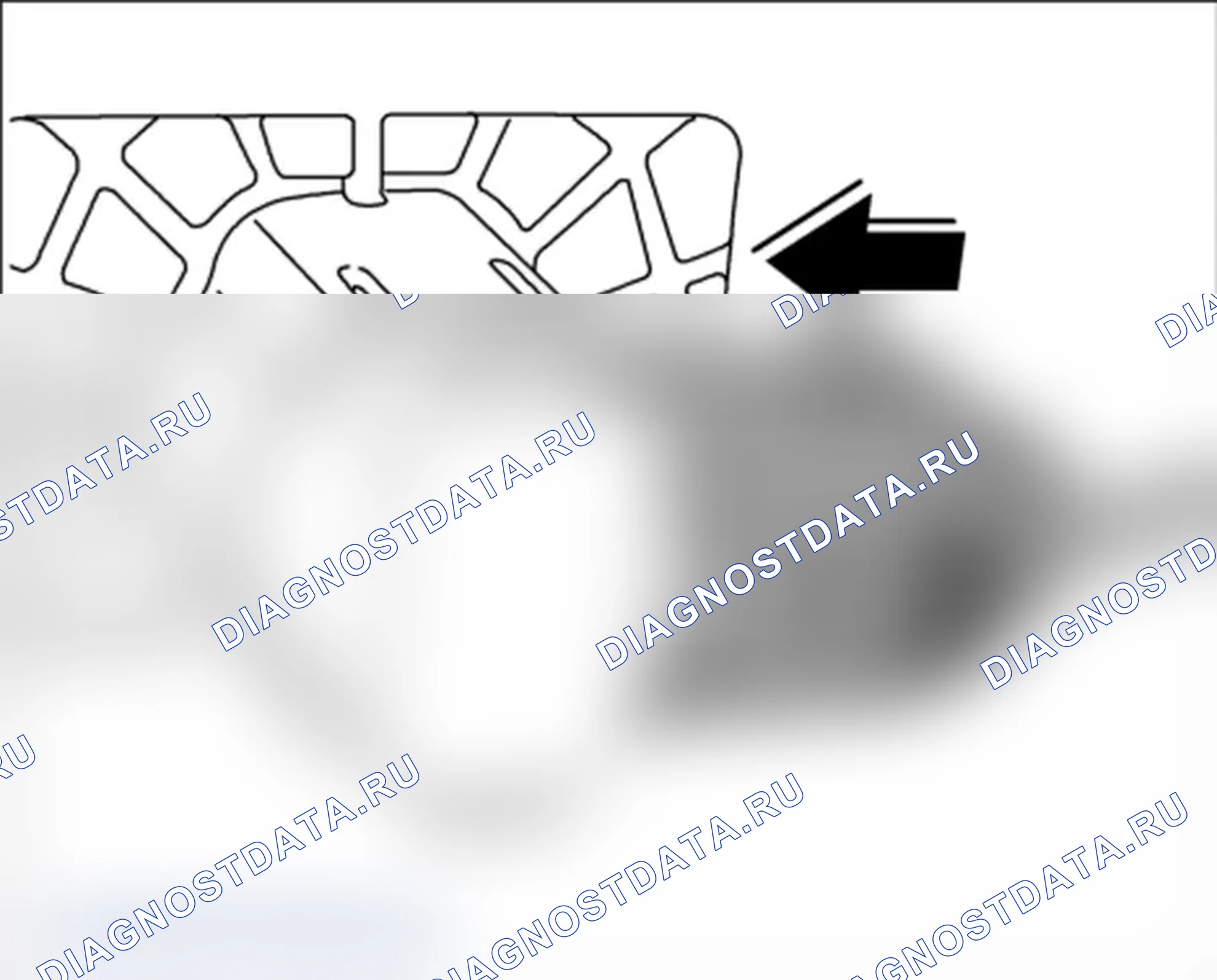 Рис. 249: Установка жгута проводов для освещения номерного знака. Porsche 911 GT3 997
