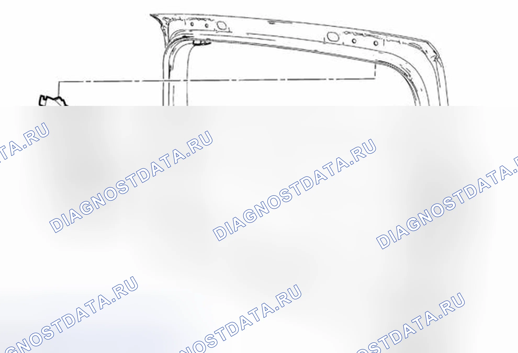 Рис. 49: Замена отделочной панели затвора лифтгейта. Chevrolet Orlando I