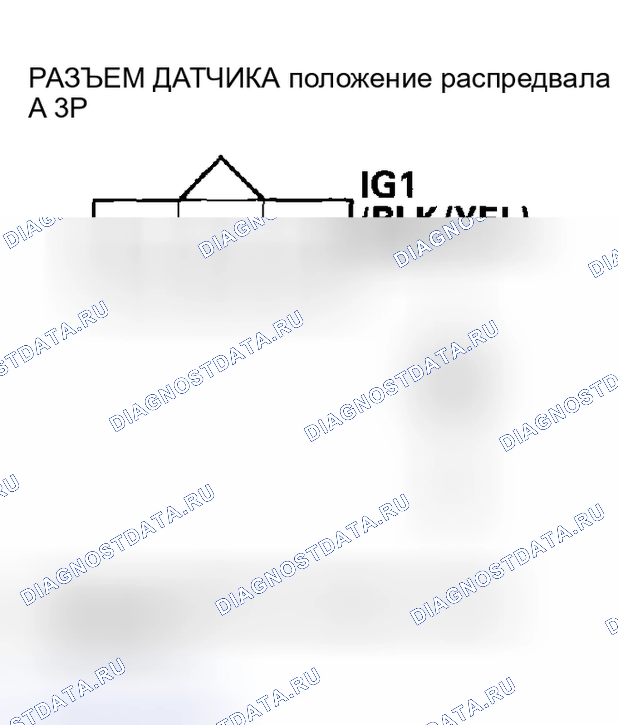 Рис. 318: расшифровка кода ошибки P0340, P0344: положение распредвала датчик A No сигнал (2002-2004 модели); Цепь датчика положение распредвала A прерывистая между. Acura RSX I