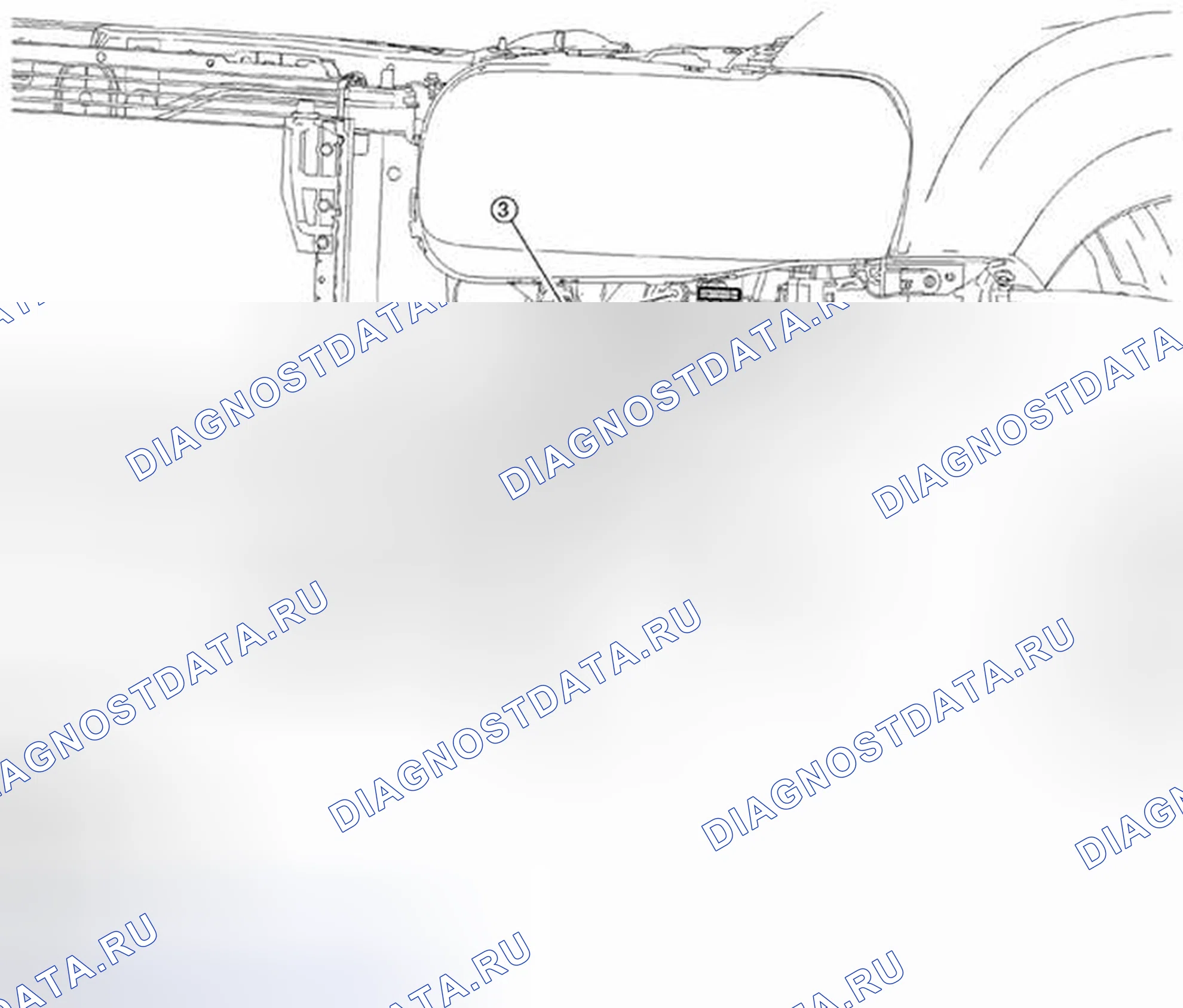 Рис. 31: СНЯТИЕ / УСТАНОВКА звукового сигнала. Mazda Tribute II