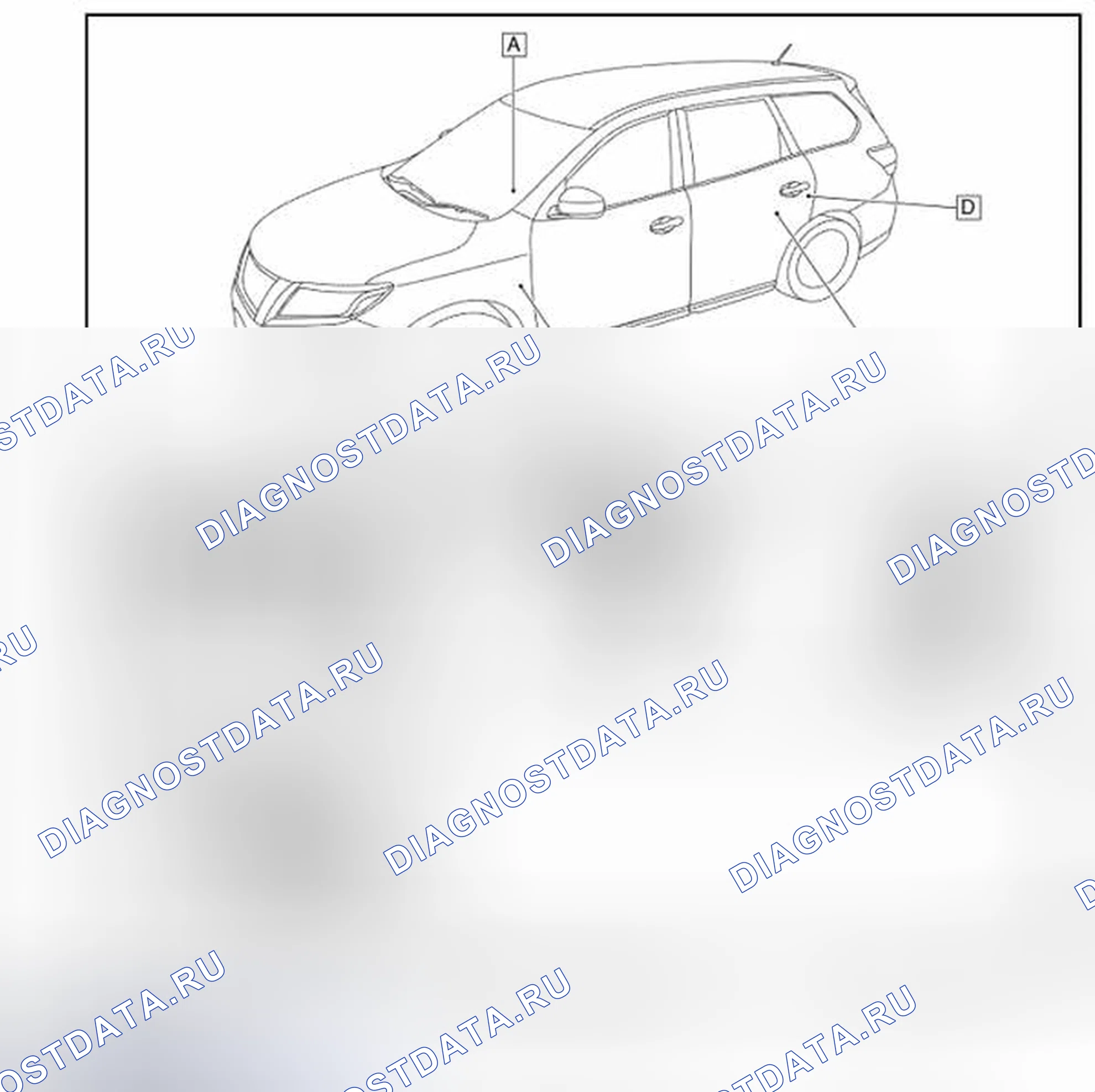 Рис. 72: ОТСЕК КУЗОВА. Nissan Rogue II