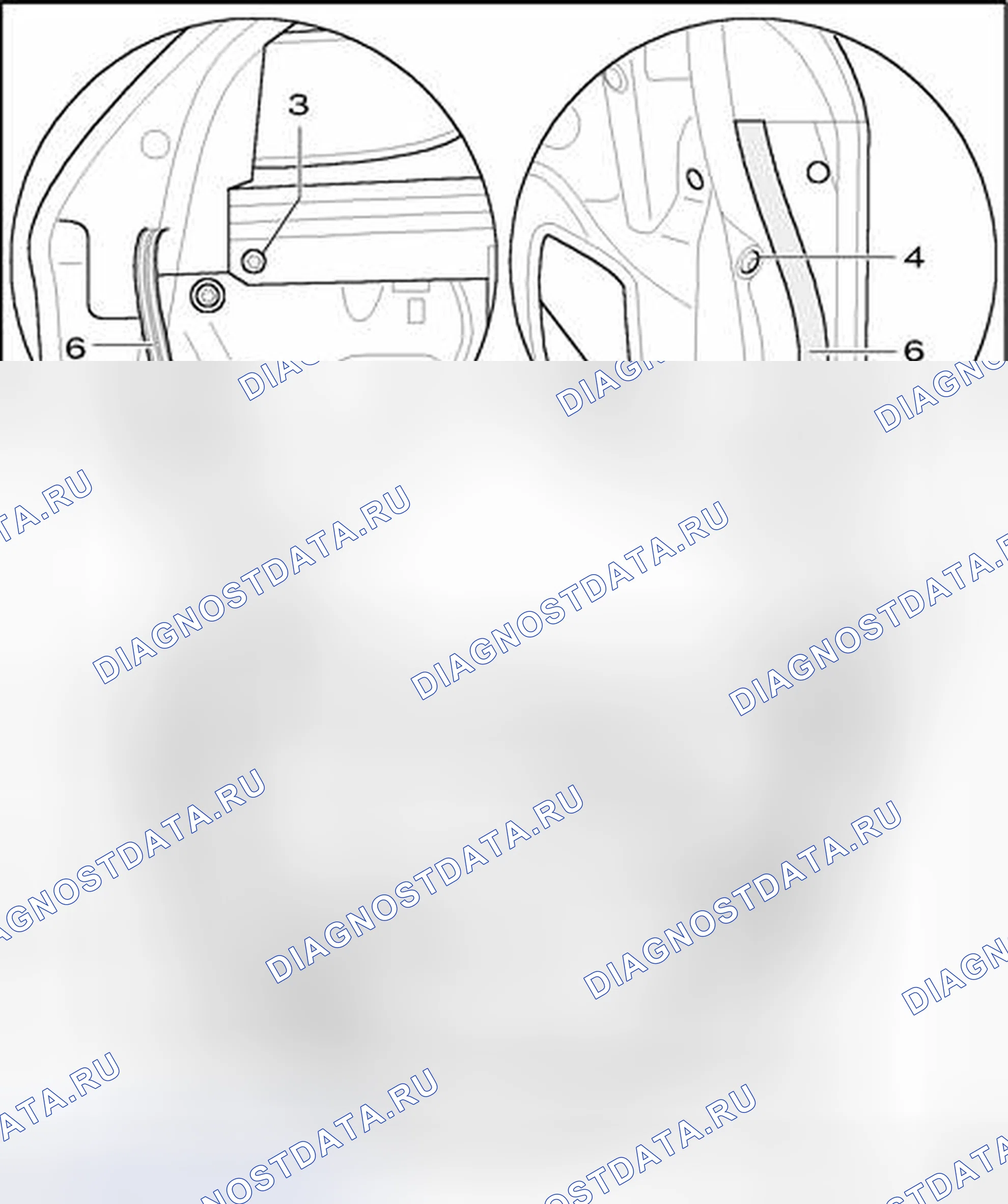 Рис. 16: Корректировка для области B-колонны. Audi S4 B6