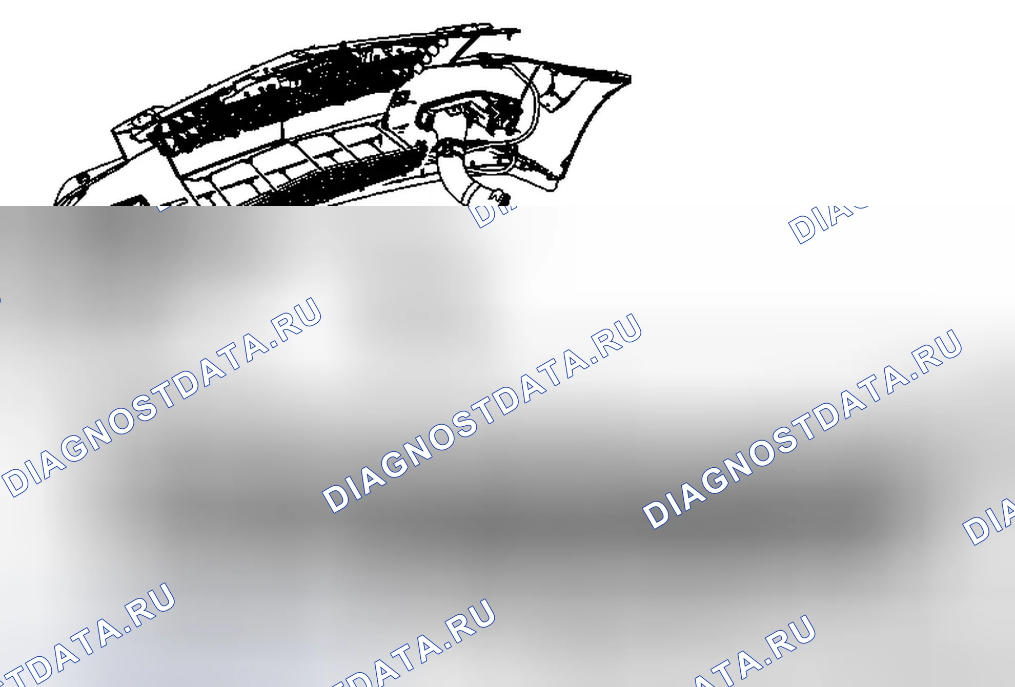 Рис. 17: Замена нижней решетки радиатора (V-Series). Cadillac CTS II