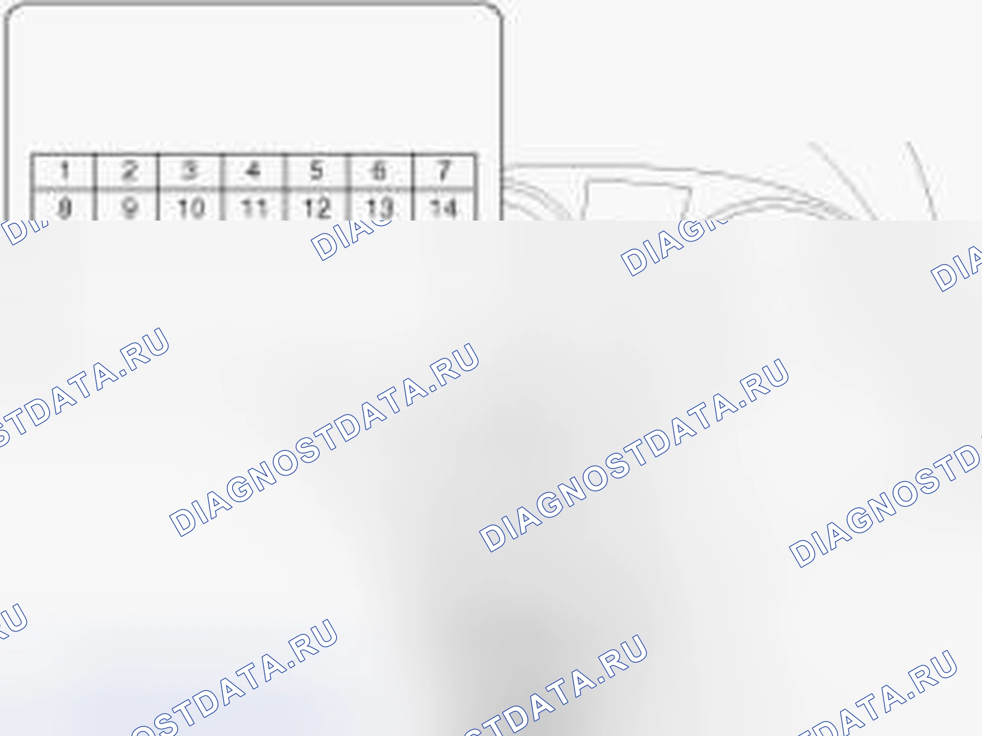 Рис. 9: Проверка переключателя стеклоочистителя и омывателя. Hyundai Accent IV