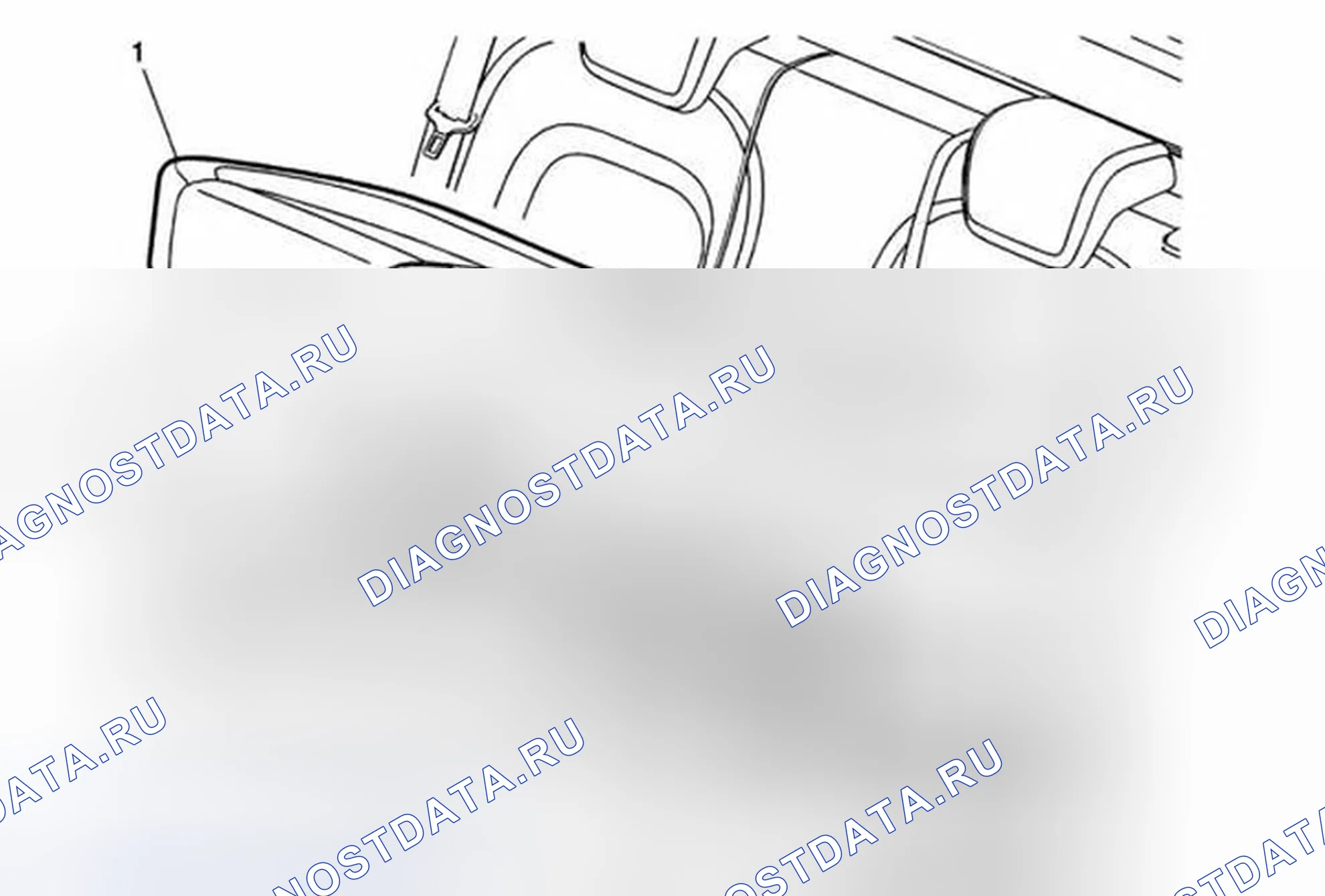 Рис. 21: Снятие и установка подушки заднего сиденья. Chevrolet Sonic I