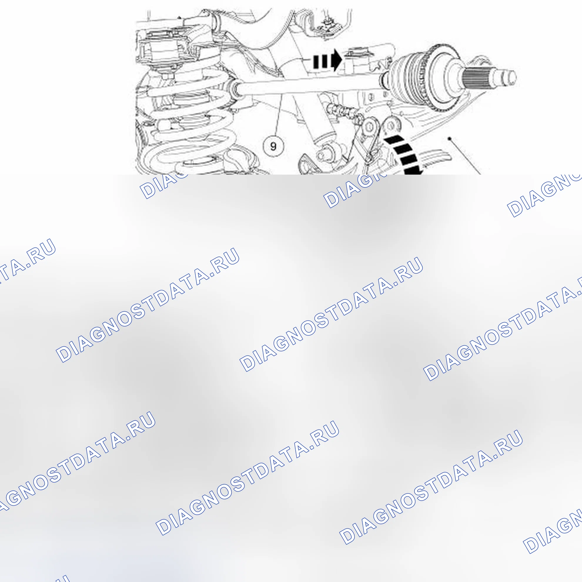 Рис. 2: Полувал. Ford Fusion I рестайлинг