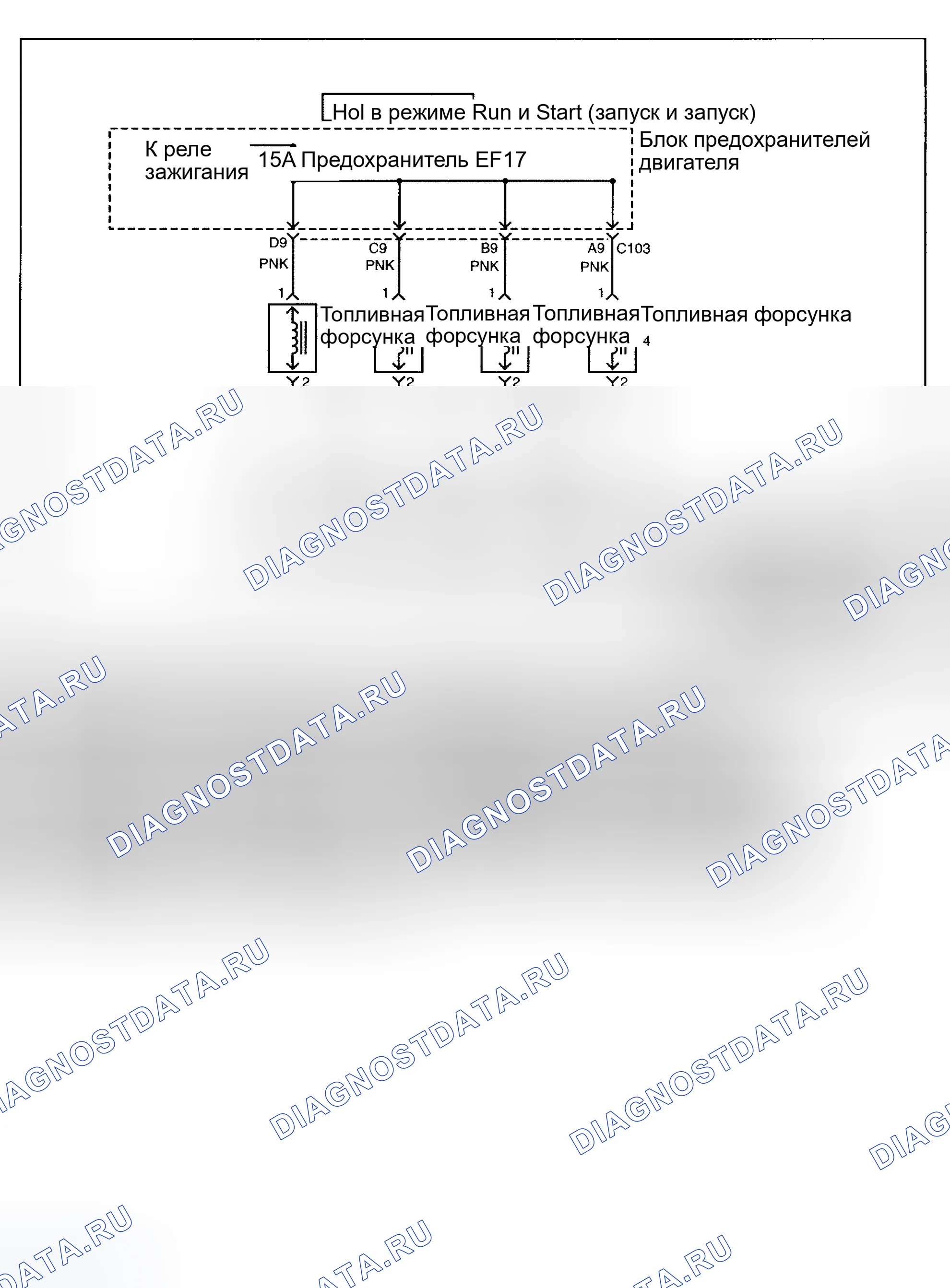 Рис. 89: расшифровка кода ошибки P0202: ОТКАЗ ЦЕПИ ИНЖЕКТОРА 2. Daewoo Nubira II