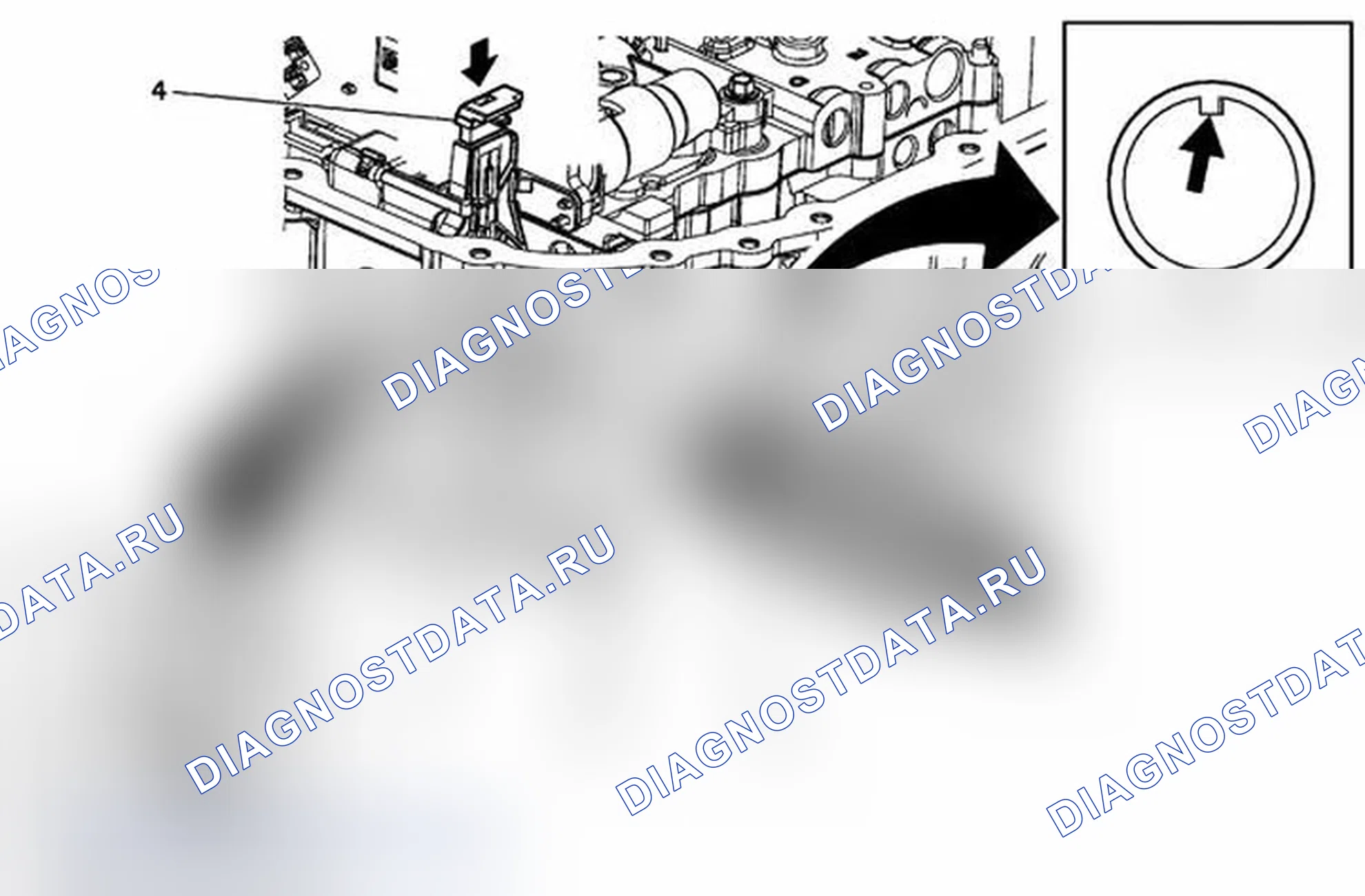 Рис. 319: Установка проходного рукава электрического соединителя автоматической коробки передач. Chevrolet Express G1500 