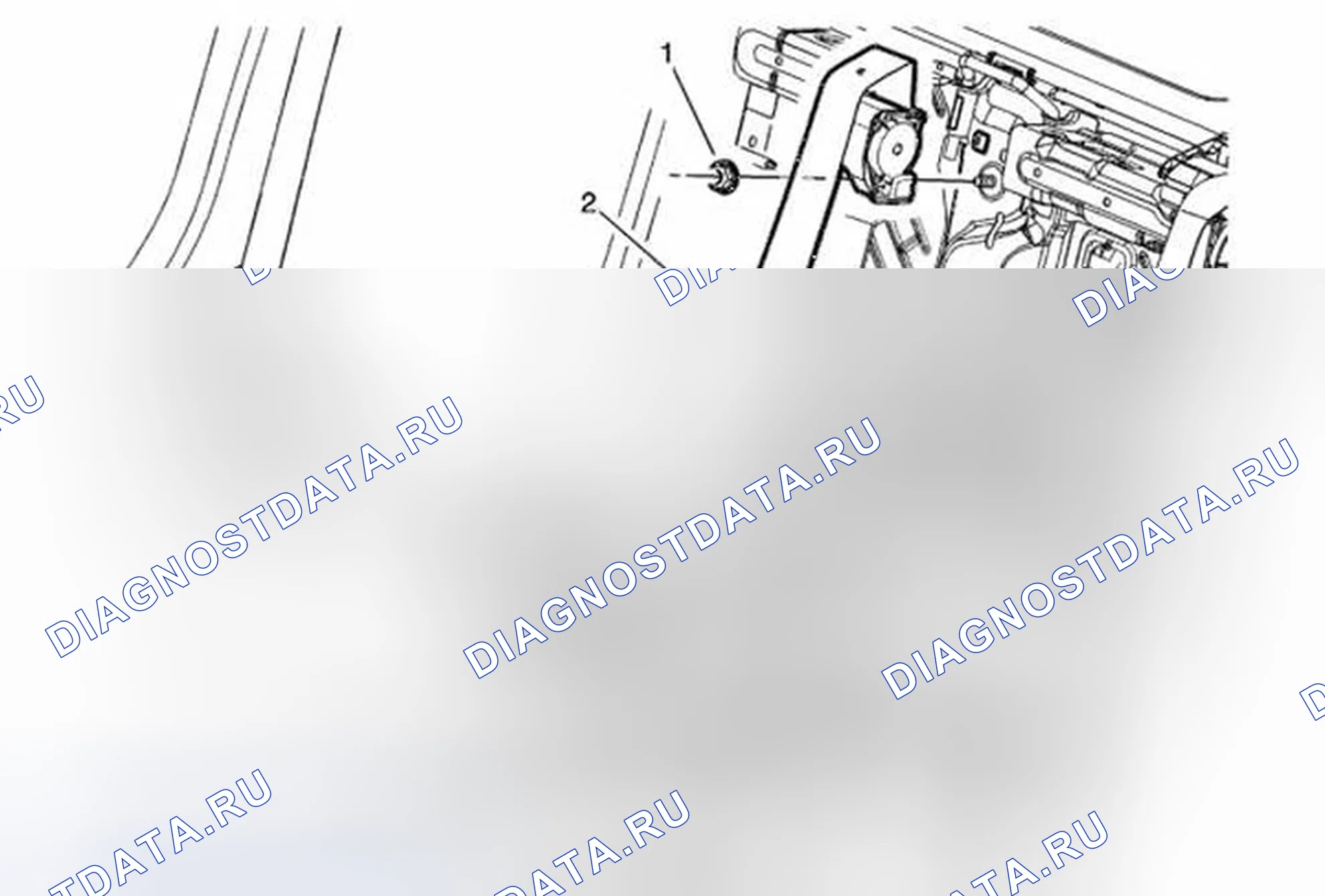 Рис. 5: Замена плечевого ремня по центру заднего сиденья. Buick Encore I