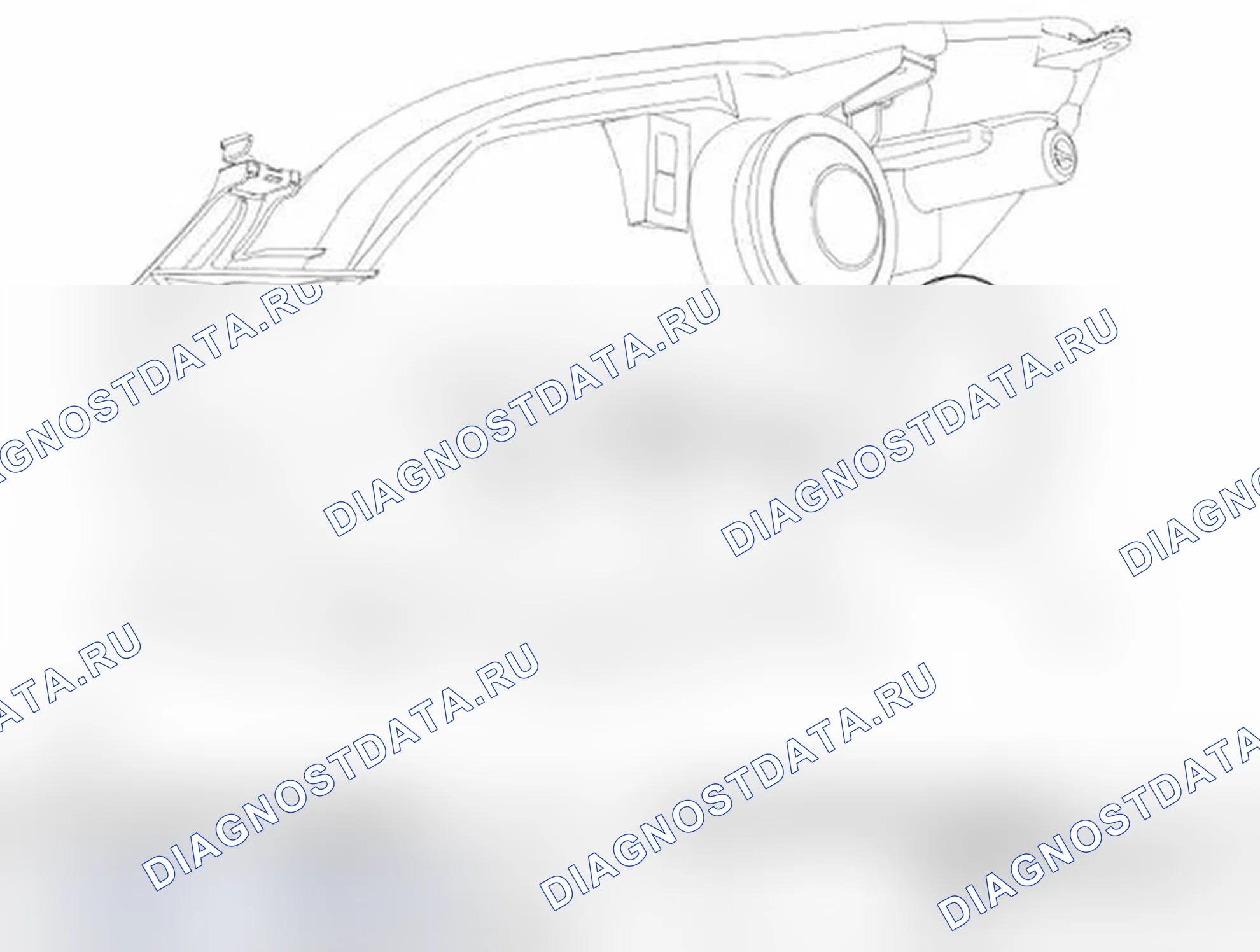 Рис. 58: Лампа фары - RH. Lincoln Zephyr US