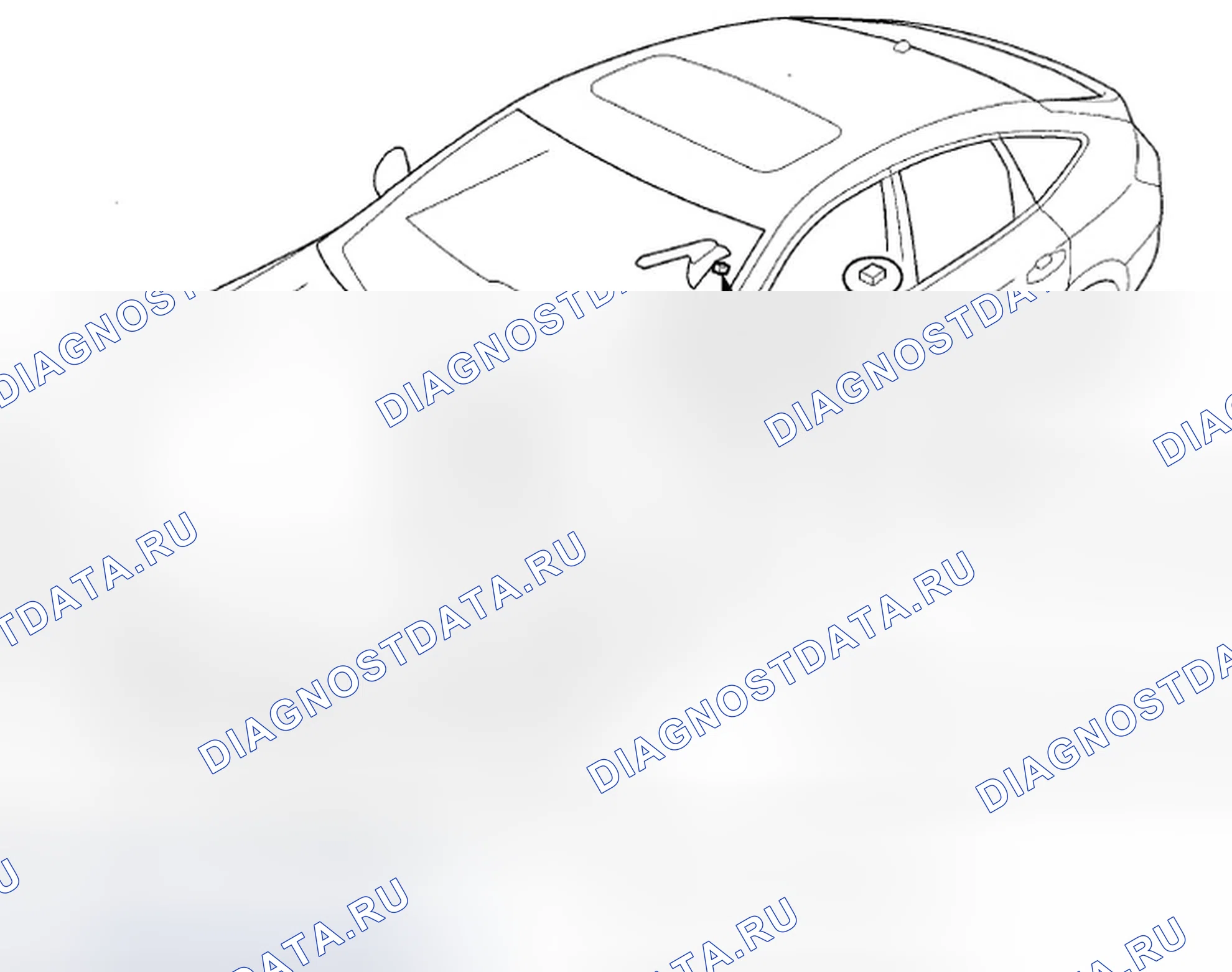 Рис. 69: Указатель расположения компонентов. Honda Crosstour I