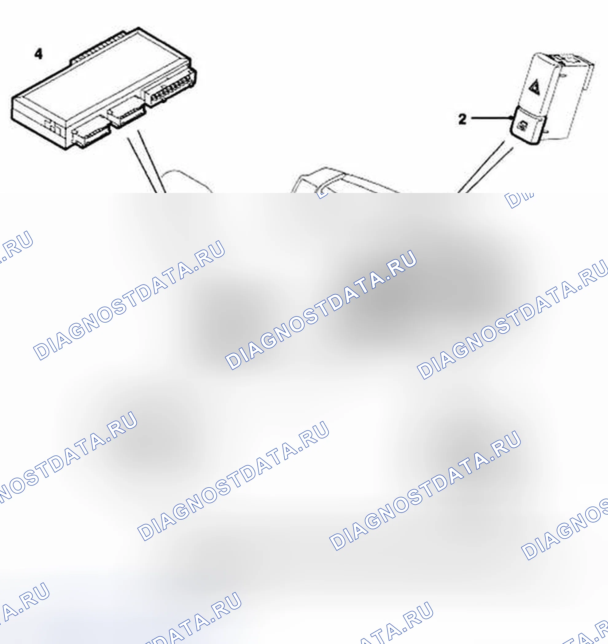 Рис. 13: Компоновка компонентов блокировки и сигнализации - Лист 2 из 2. Land Rover Range Rover L322