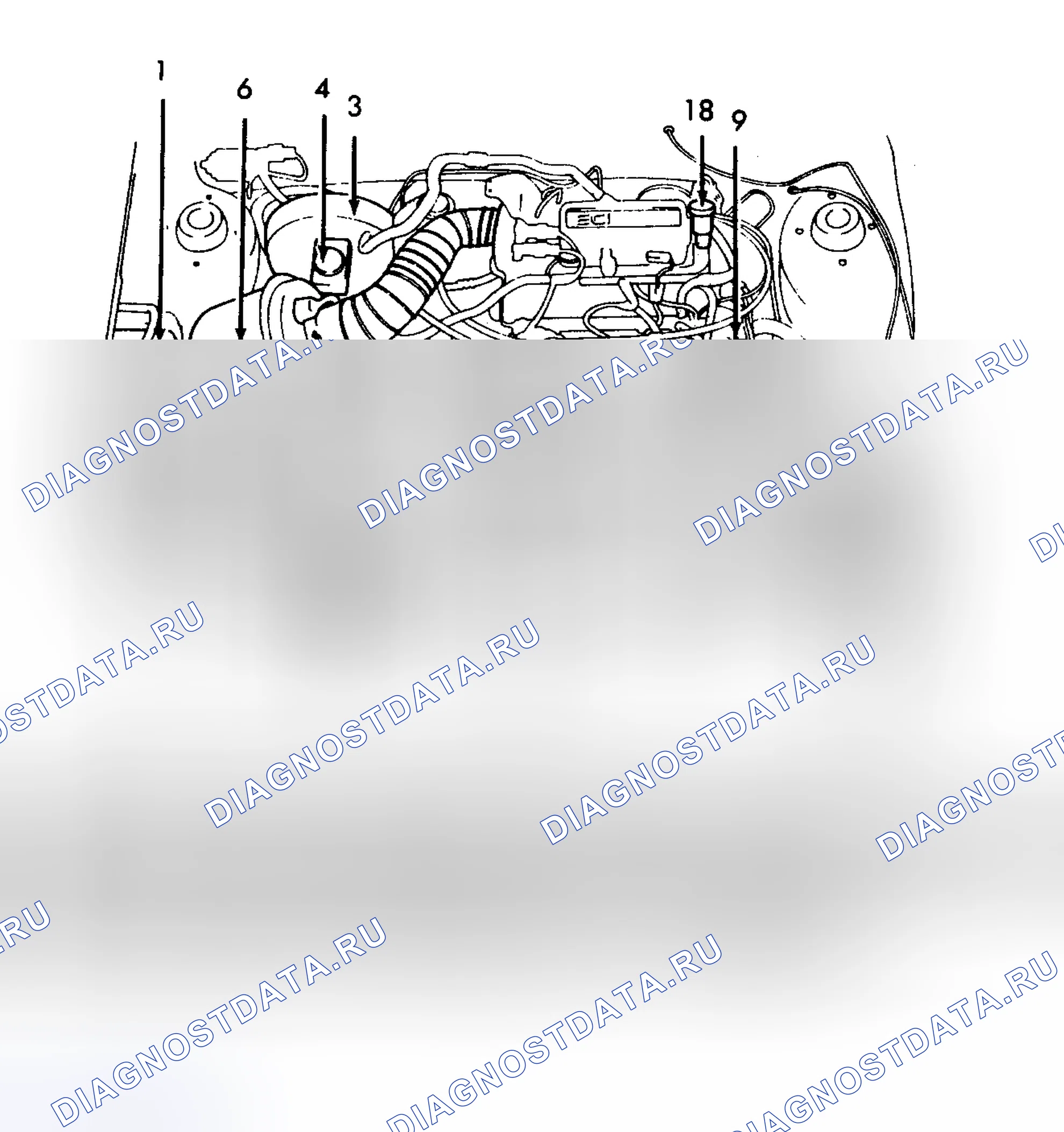 Рис. 4: РАСПОЛОЖЕНИЕ ТОЧЕК ОБСЛУЖИВАНИЯ. Hyundai Excel II
