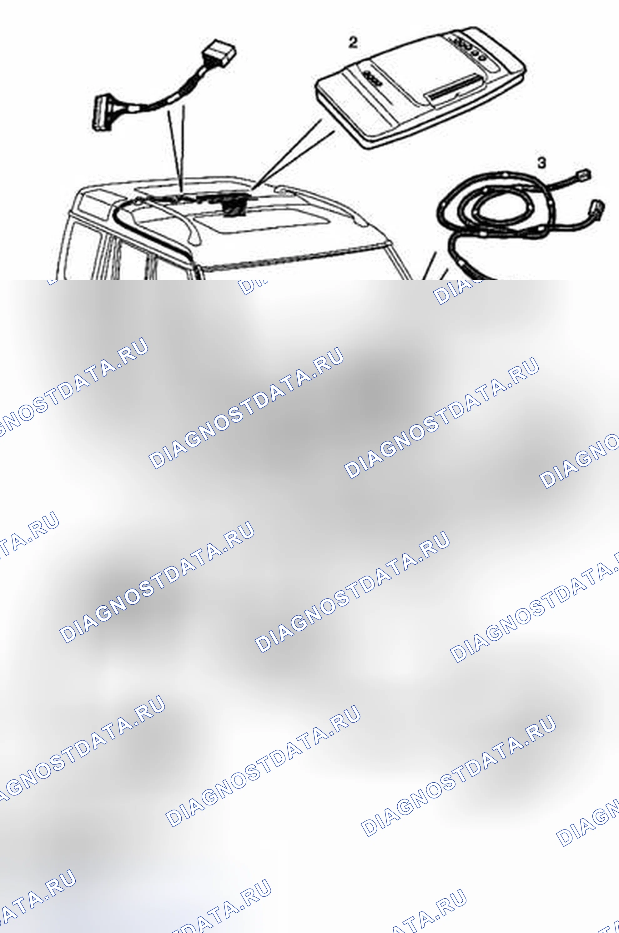 Рис. 9: Компоновка компонентов DVD-проигрывателя. Land Rover Discovery L318