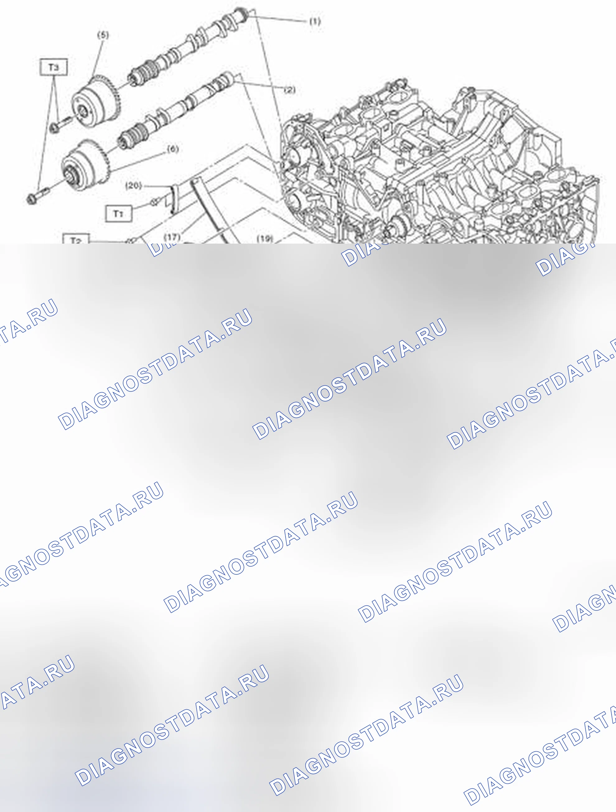 Рис. 471: ЦЕПЬ ГРМ. Subaru Outback BR рестайлинг