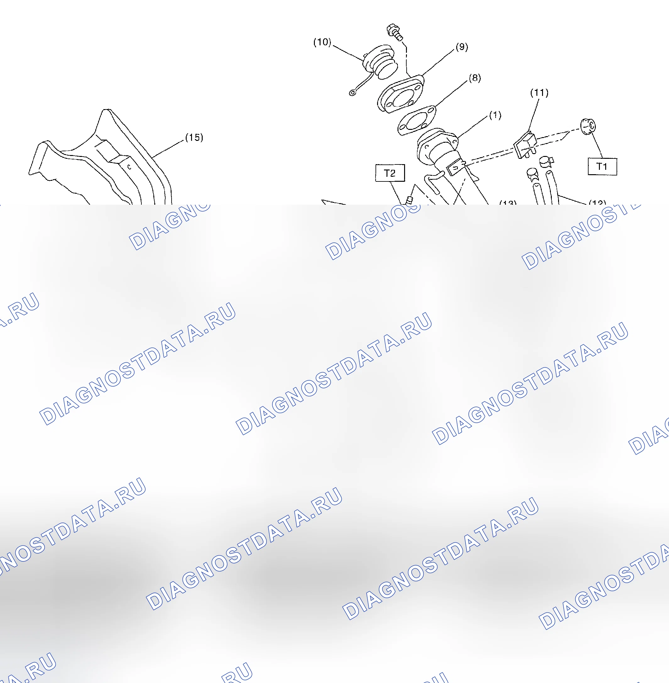 Рис. 5: ТОПЛИВОЗАПРАВОЧНАЯ ТРУБА. Subaru Impreza GD/GC/GG рестайлинг