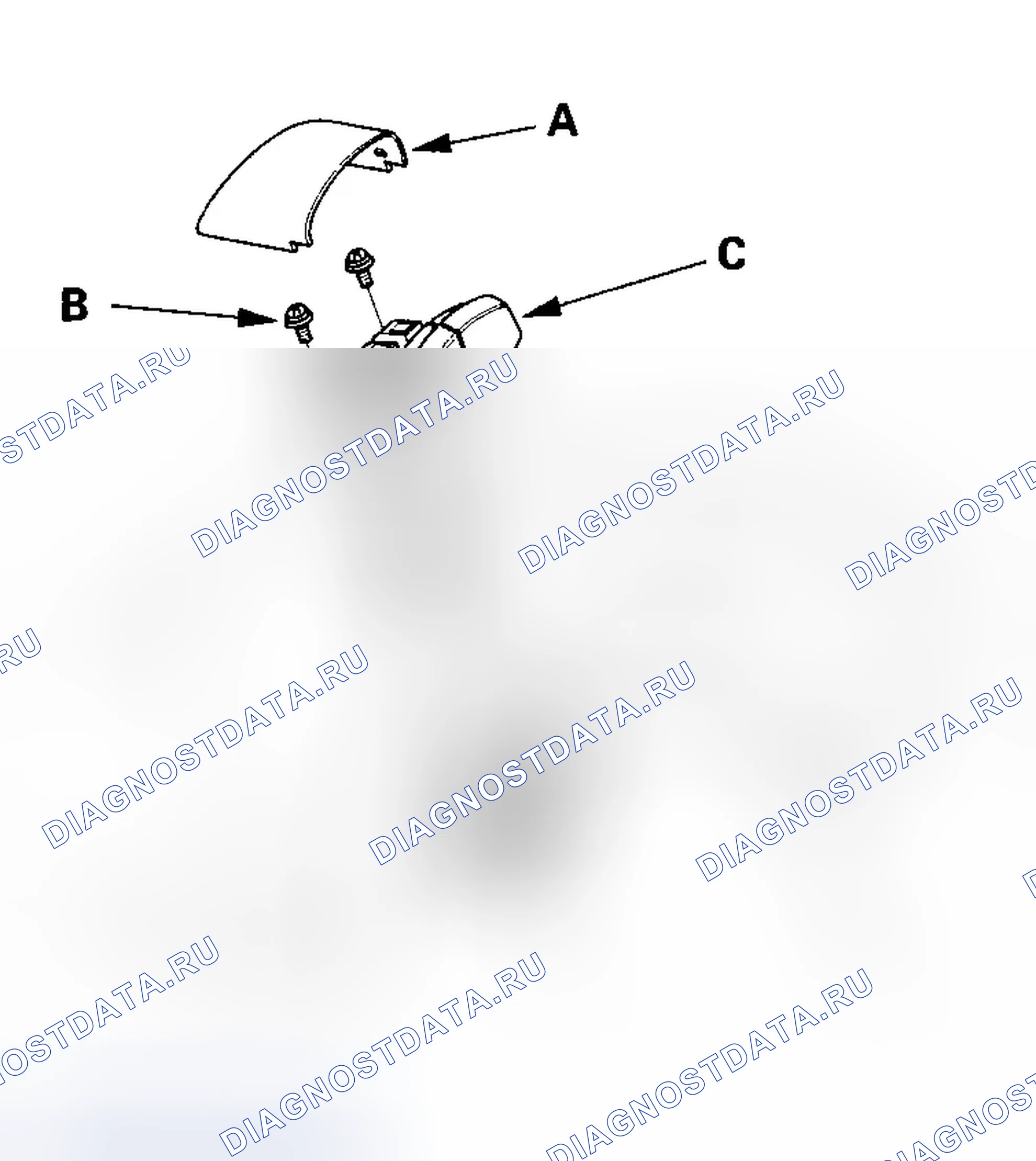Рис. 12: Снятие / установка переключателя голосового управления. Honda Odyssey I