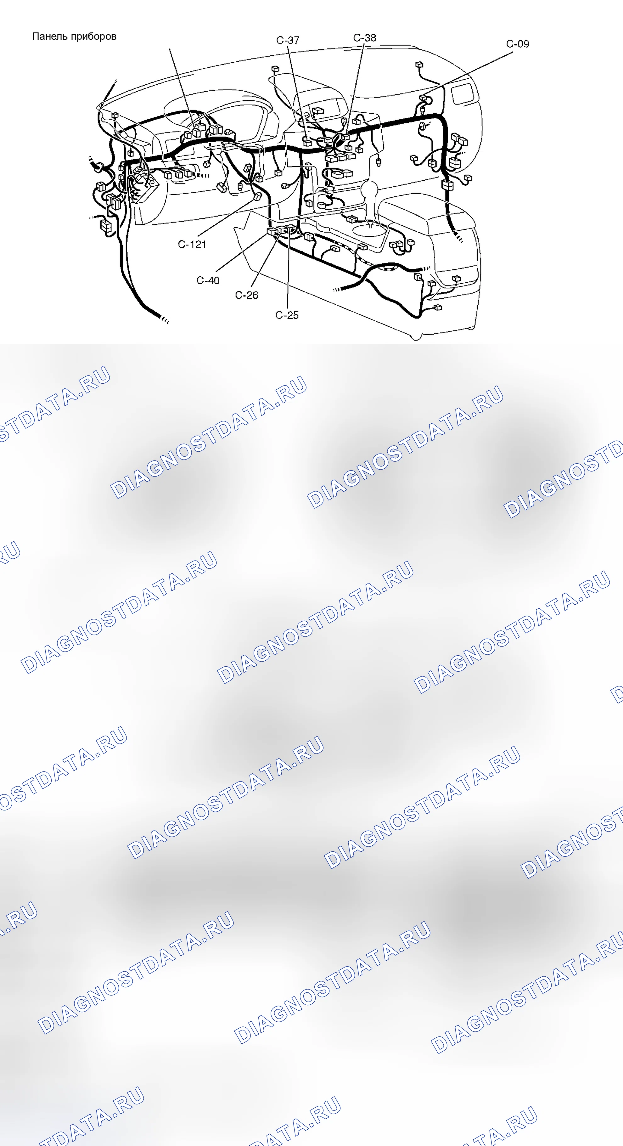 Рис. 299: СХЕМЫ КОНФИГУРАЦИИ. Mitsubishi Endeavor I