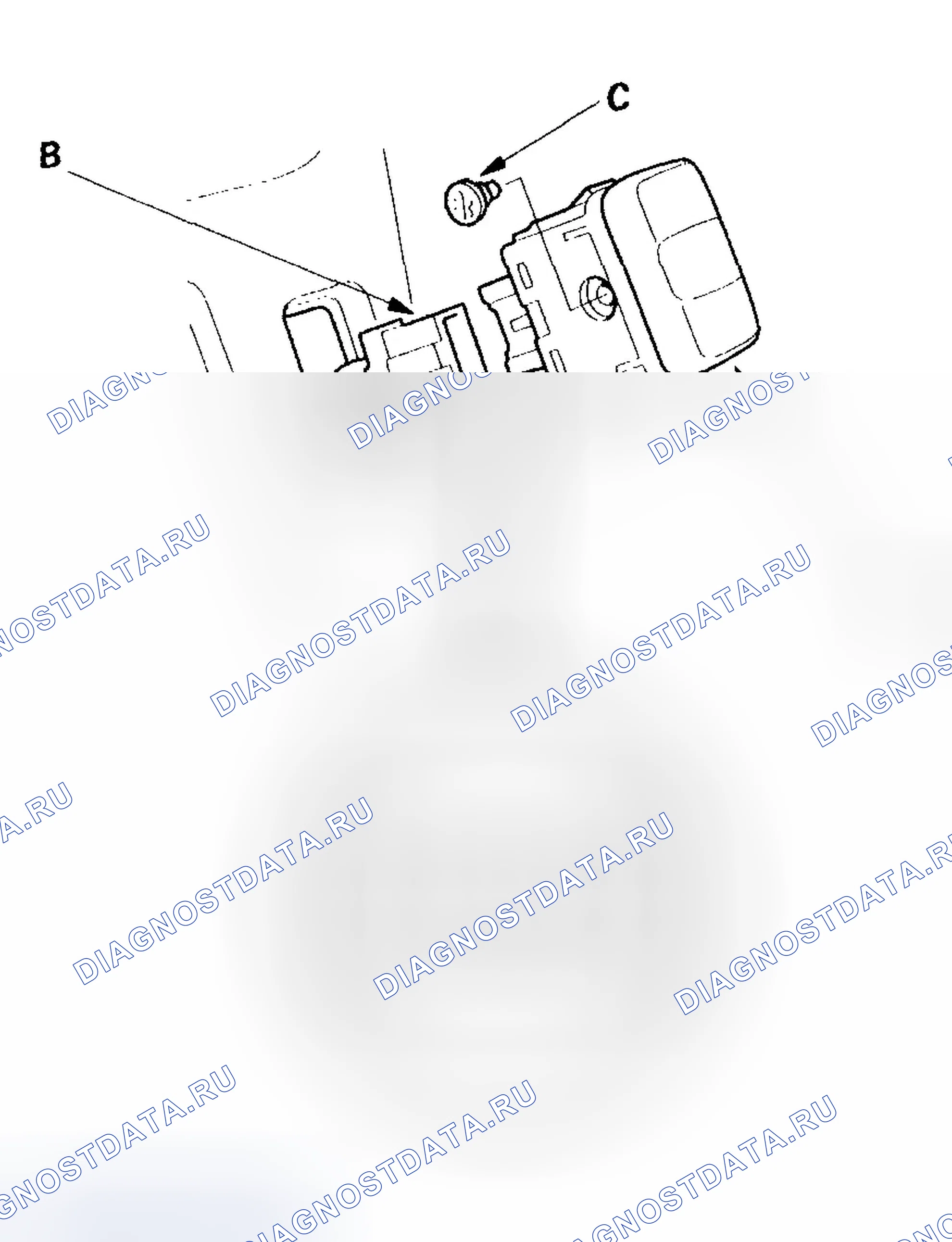 Рис. 37: Испытание внутреннего выключателя света. Honda Odyssey II