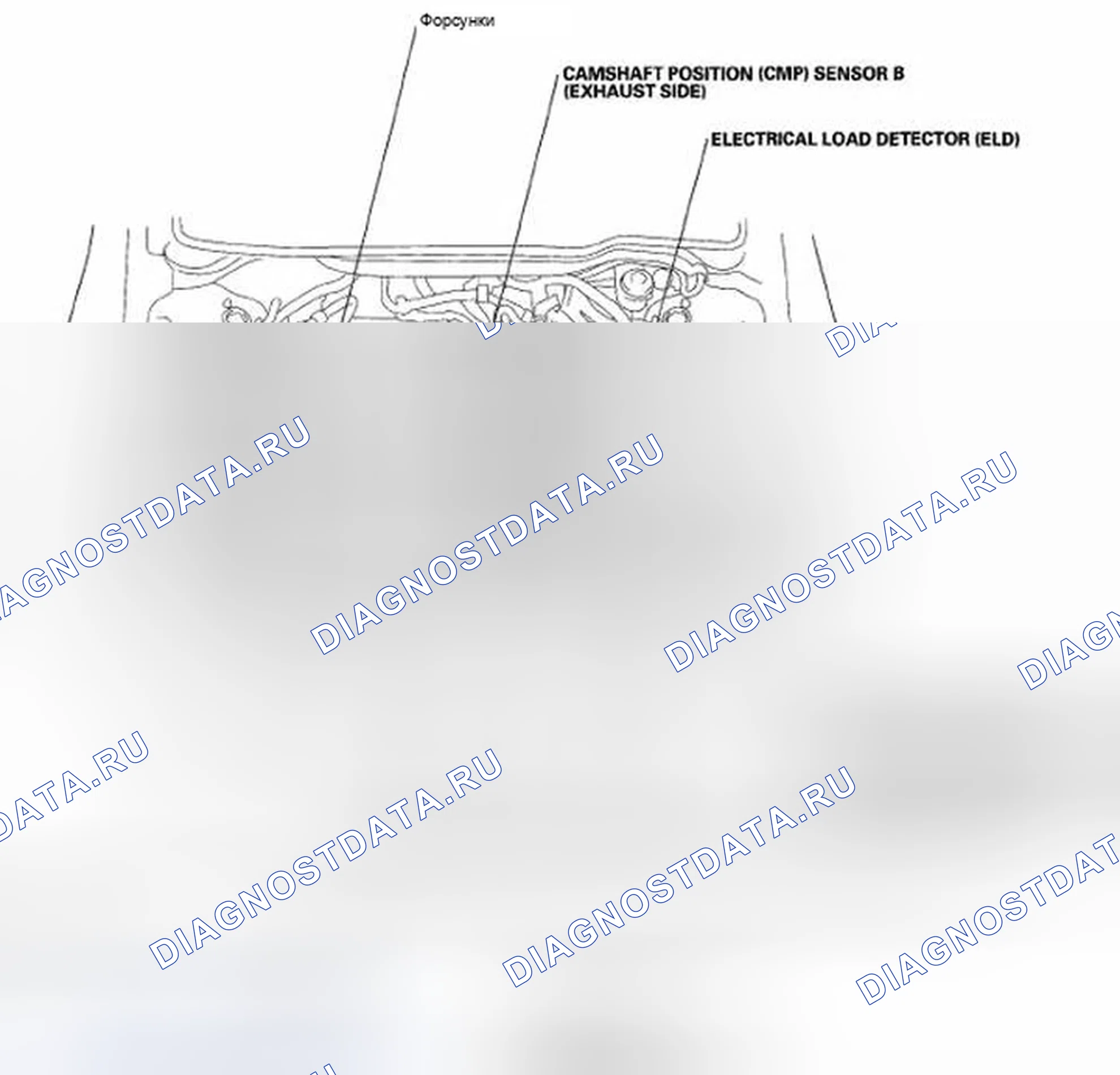 Рис. 1: Указатель расположения компонентов. Acura TSX I