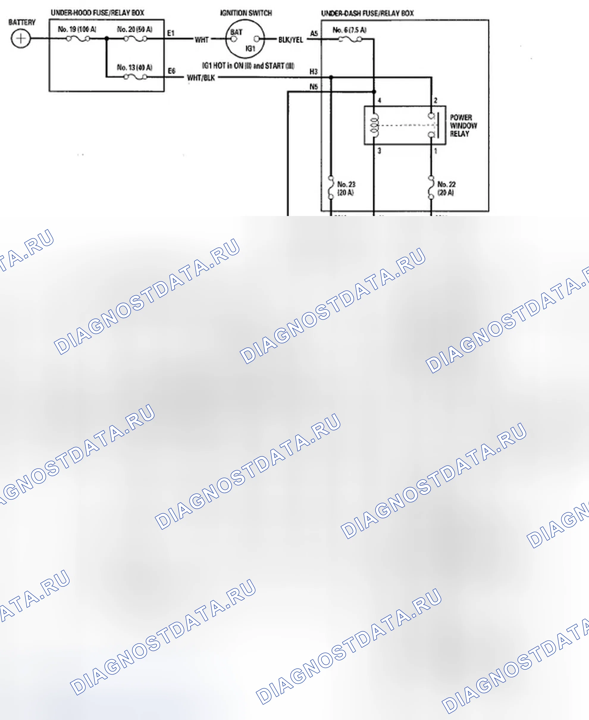Рис. 3: Принципиальная схема. Honda Element YH2 рестайлинг 2
