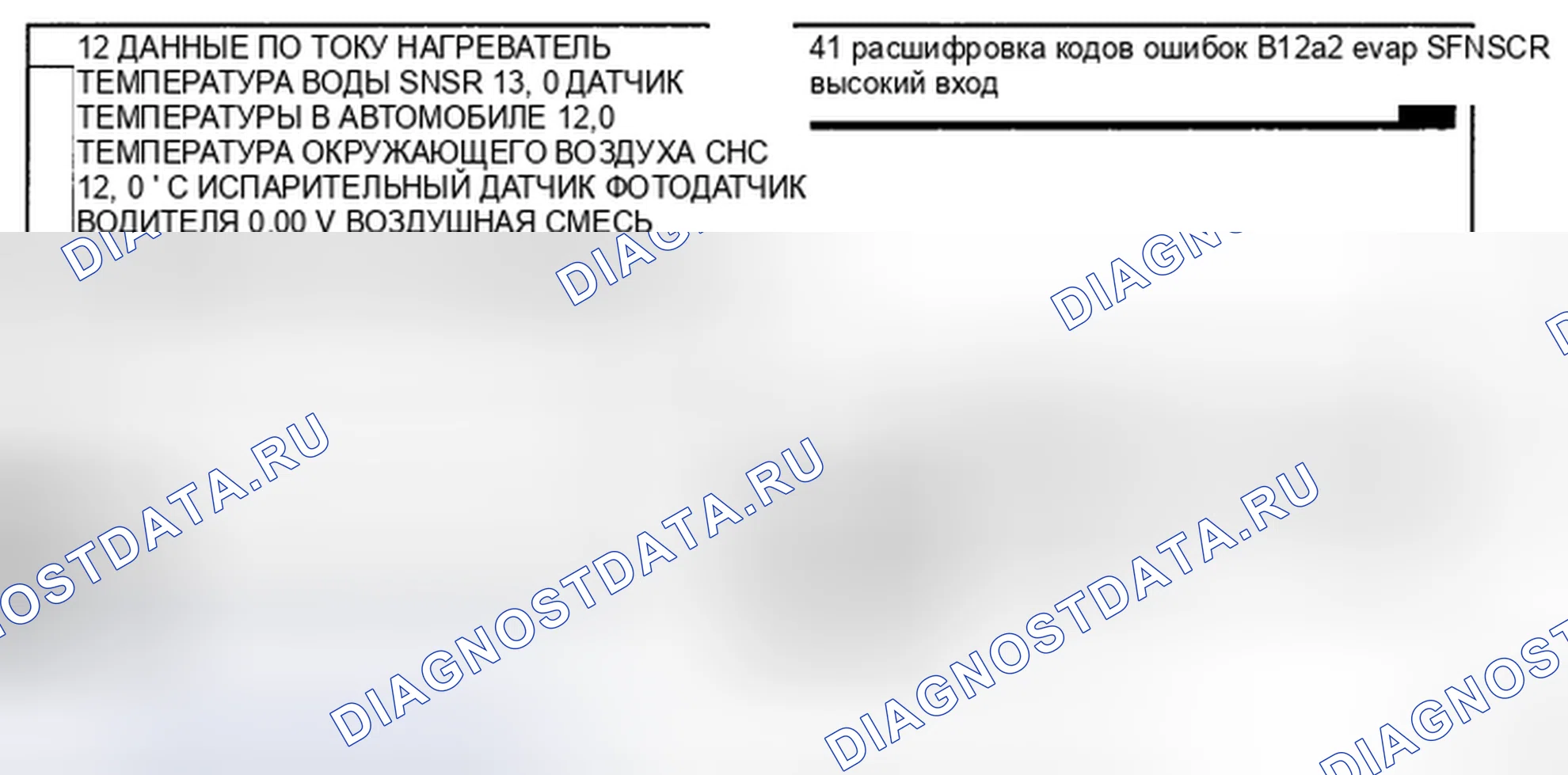 Рис. 26: МОНИТОРИНГ ДАННЫХ SCANTOOL. Kia Magentis II