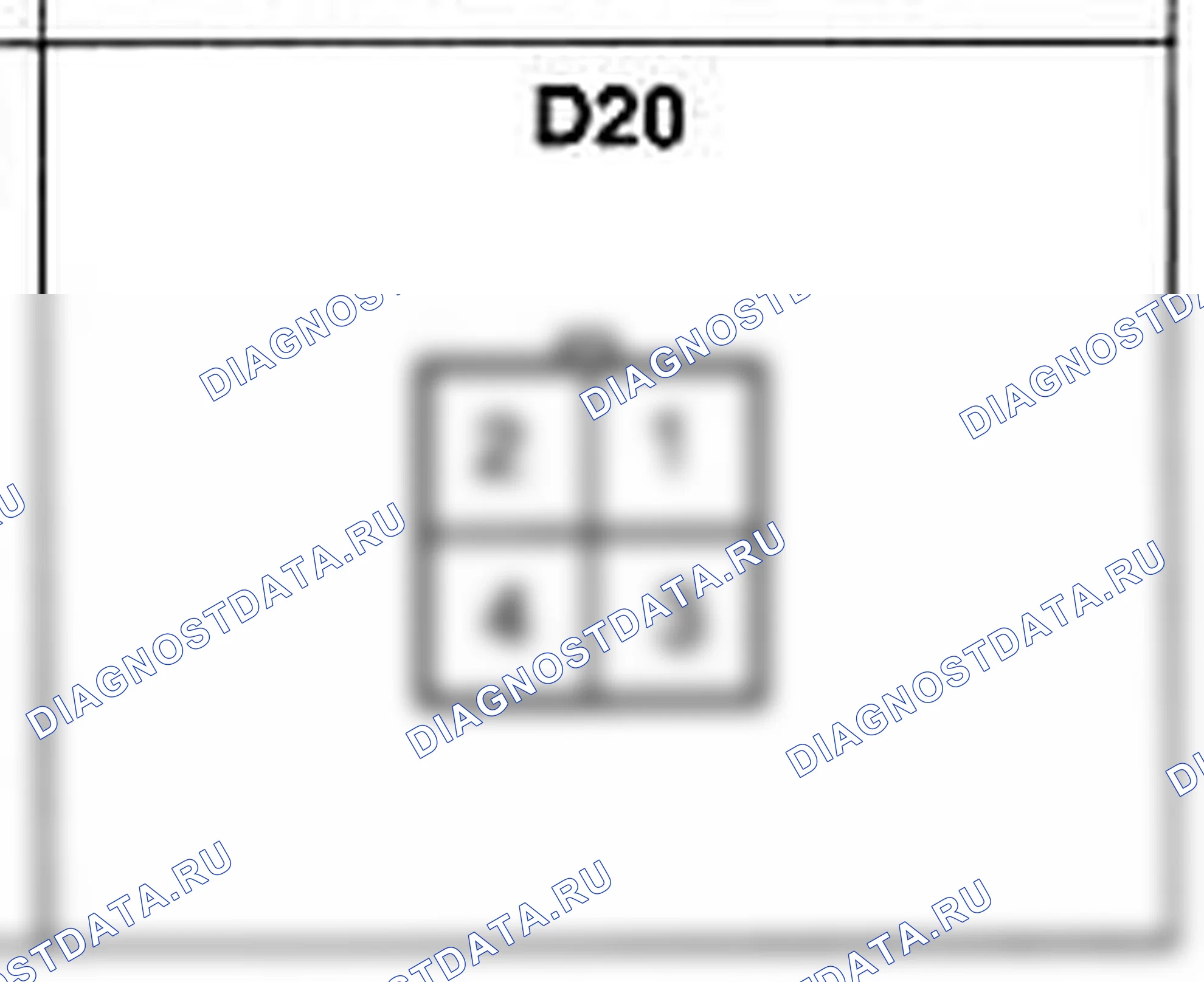 Распиновка разъёма D20 — дверного жгута. Hyundai H-1 A1