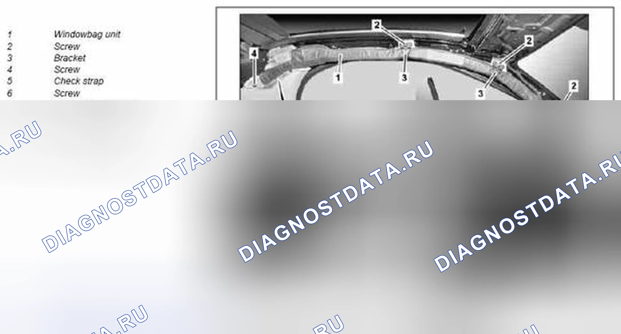 Рис. 94: Снятие, установка оконного мешка - AR91,60-P-0693MCU. Kia Soul I