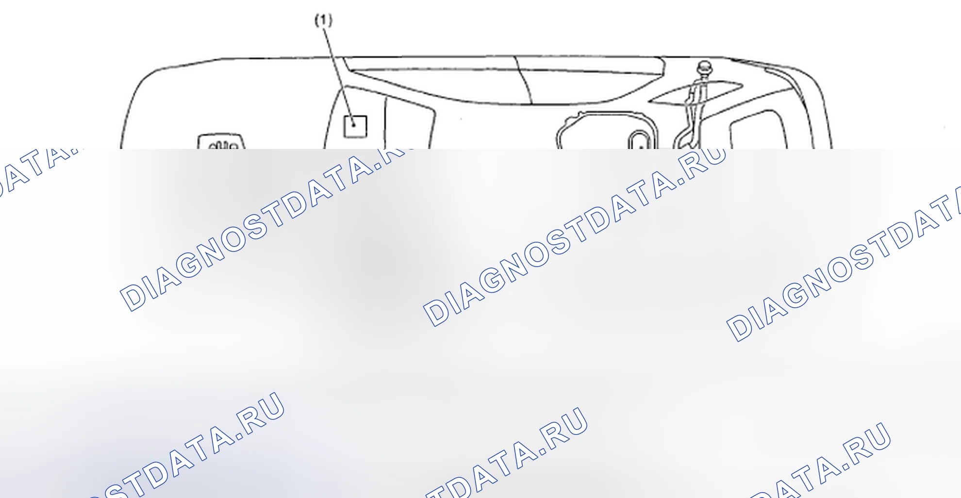 Рис. 6: Определение местоположения компонента модуля управления (1 из 2). Subaru Impreza GD/GC/GG рестайлинг 2