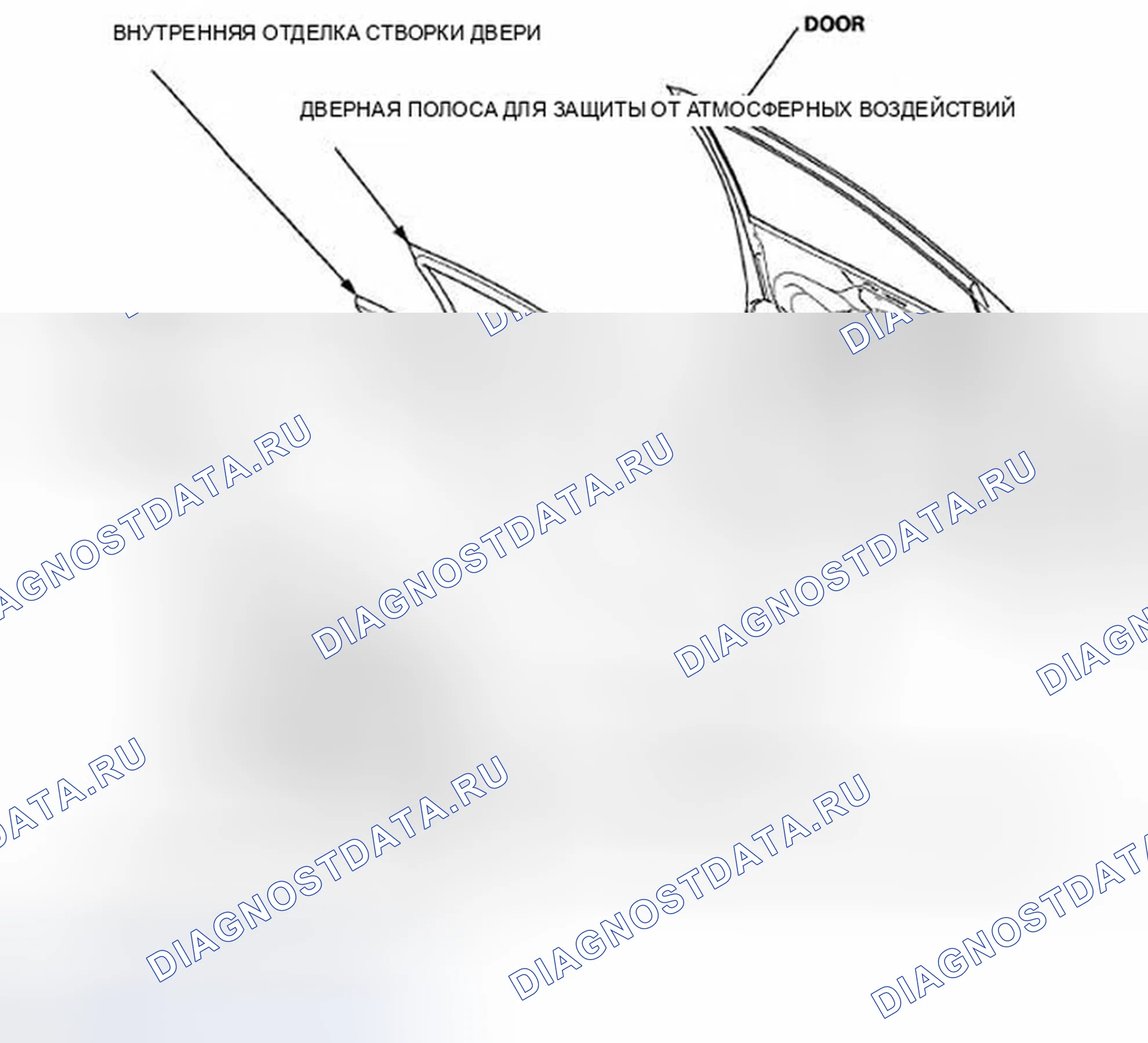 Рис. 50: Передняя дверь. Honda Crosstour I