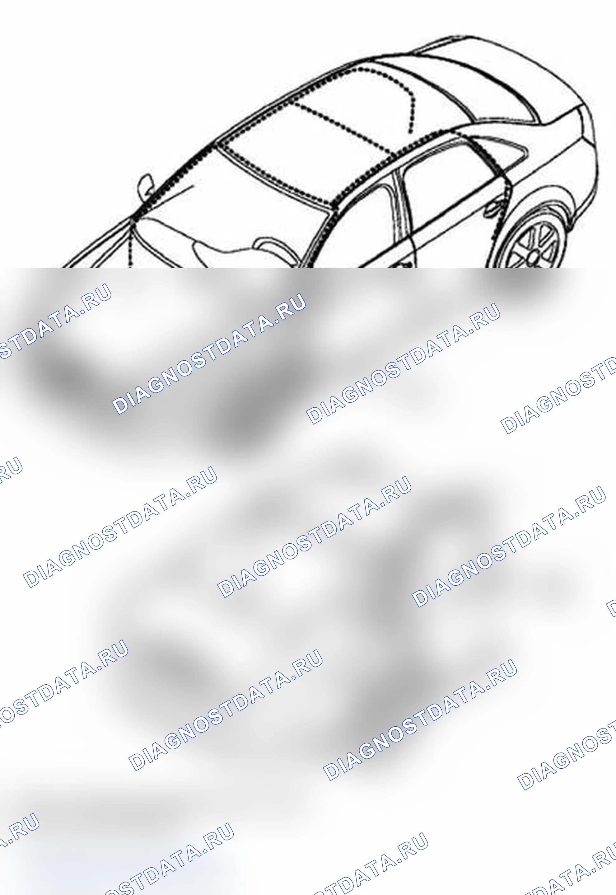 Рис. 1: Шланги для слива воды, очистка. Audi A4 B6
