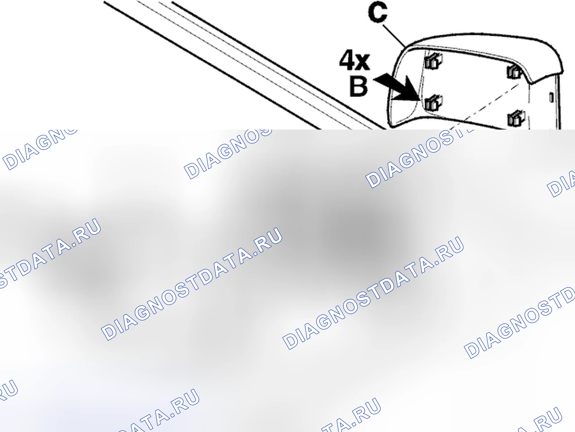 Рис. 4: Снятие крышки. Volvo S40 I рестайлинг