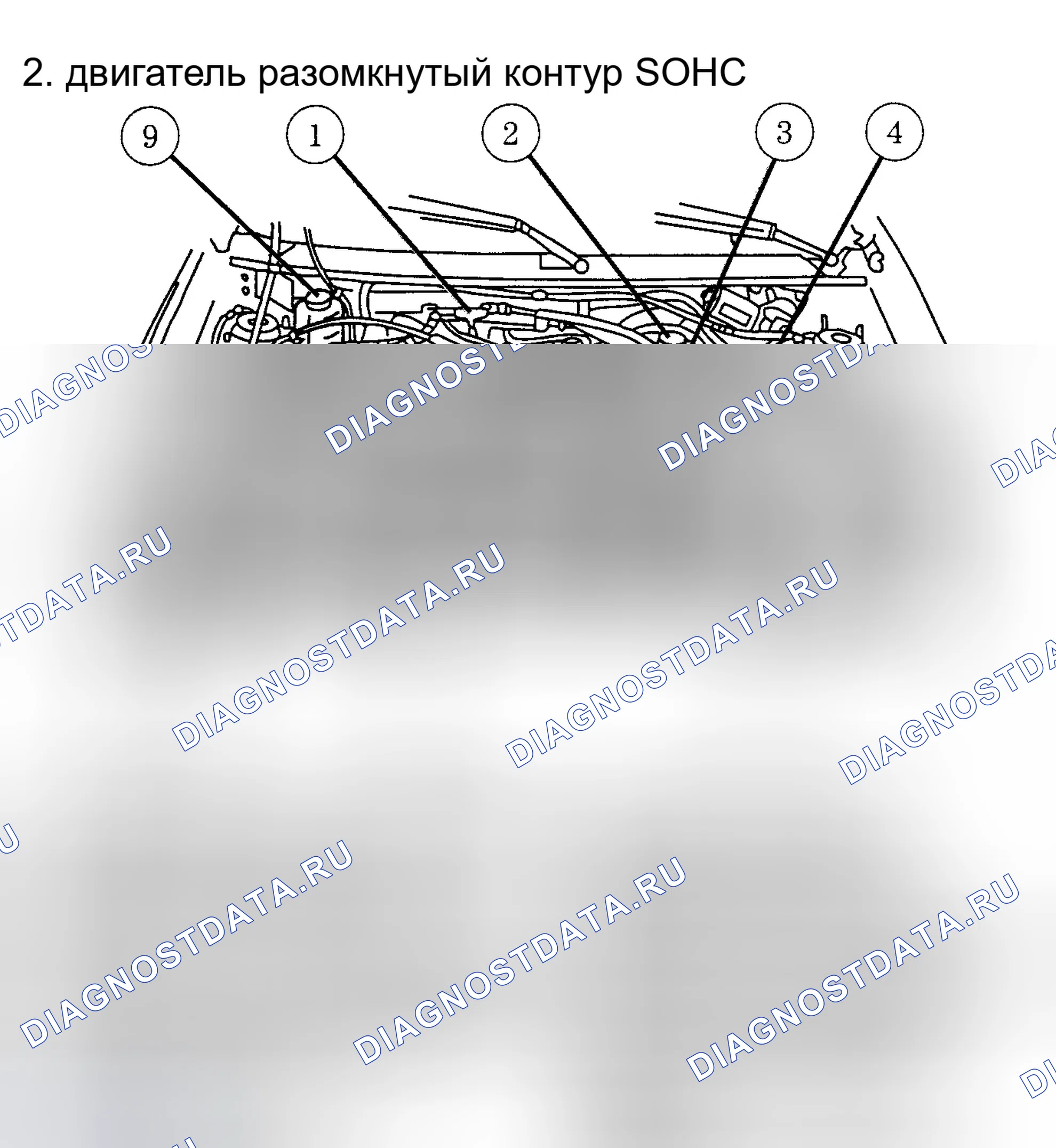 Рис. 6: РАСПОЛОЖЕНИЕ ТОЧЕК ОБСЛУЖИВАНИЯ. Ford Escort ZX2 