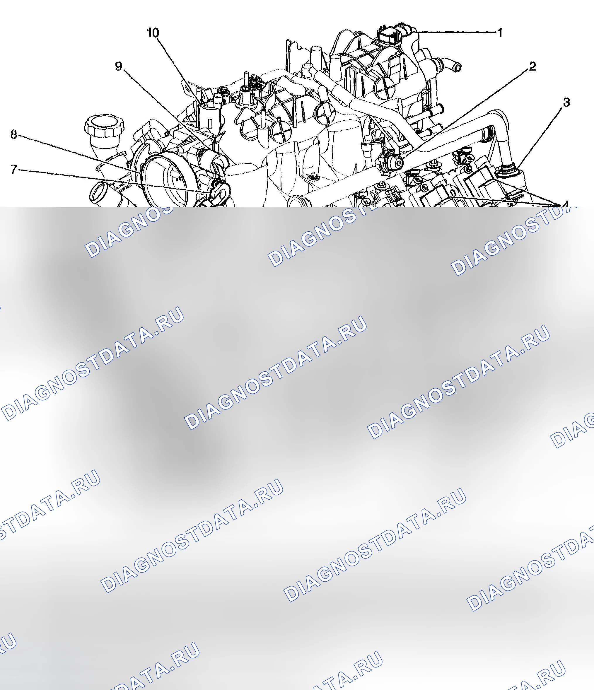 Рис. 3: Виды компонентов системы охлаждения. Chevrolet Suburban K2500 GMT800