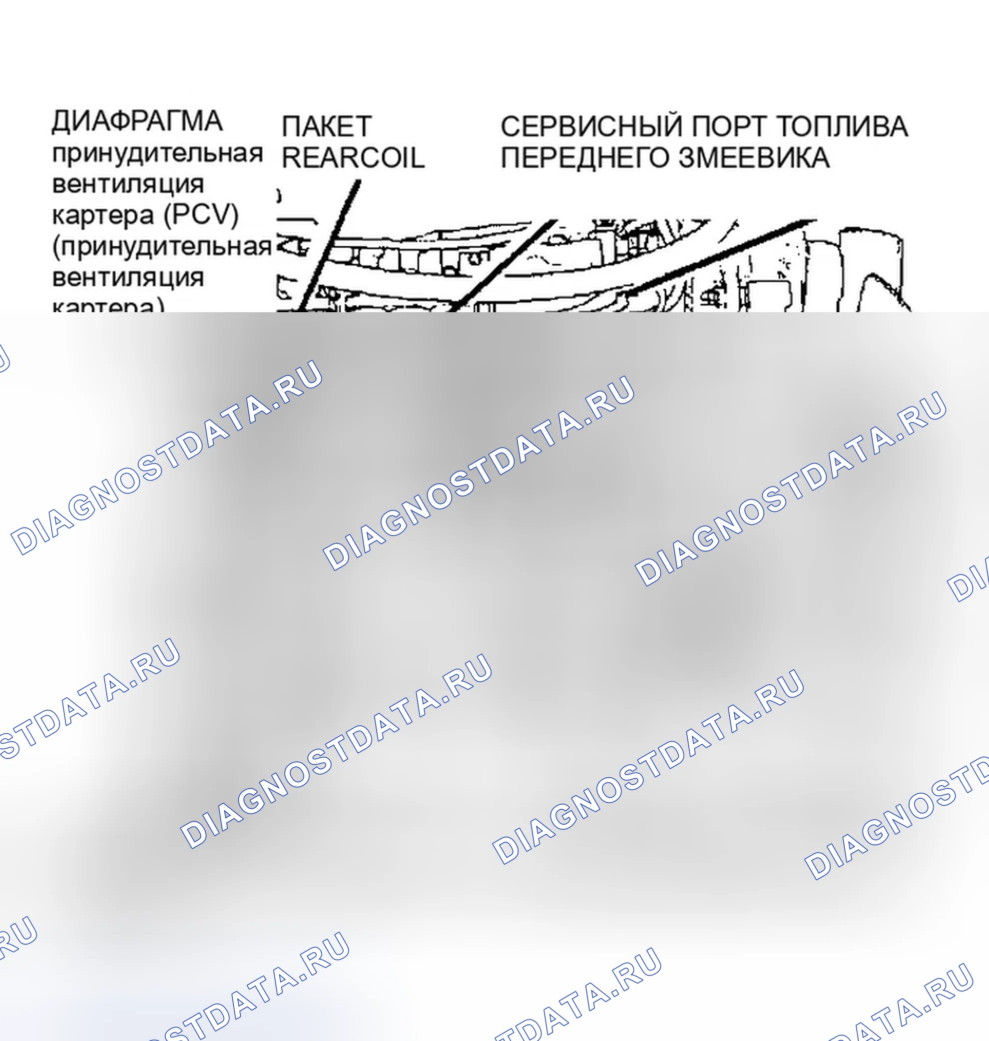 Рис. 3: РАСПОЛОЖЕНИЕ ПАКЕТОВ КАТУШЕК (8,0 л). Dodge Pickup R1500 