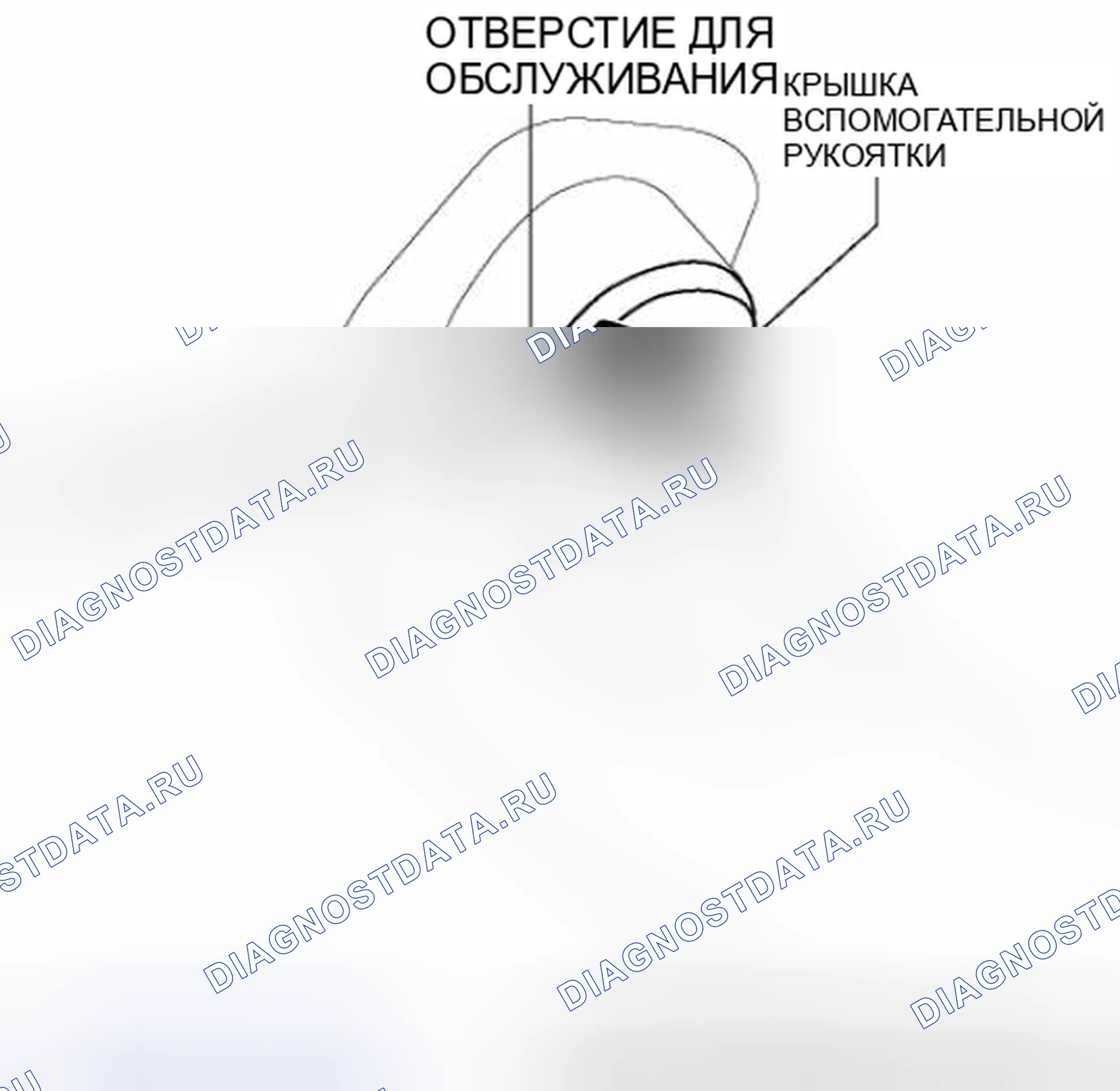 Рис. 47: СНЯТИЕ / УСТАНОВКА ВСПОМОГАТЕЛЬНОЙ РУКОЯТКИ. Honda Civic IX рестайлинг