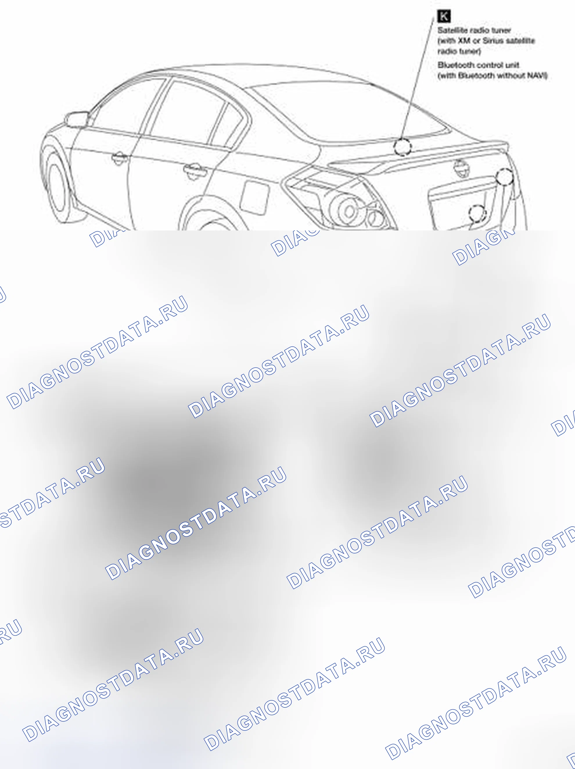 Рис. 163: БАГАЖНОЕ ОТДЕЛЕНИЕ. Nissan Altima L32