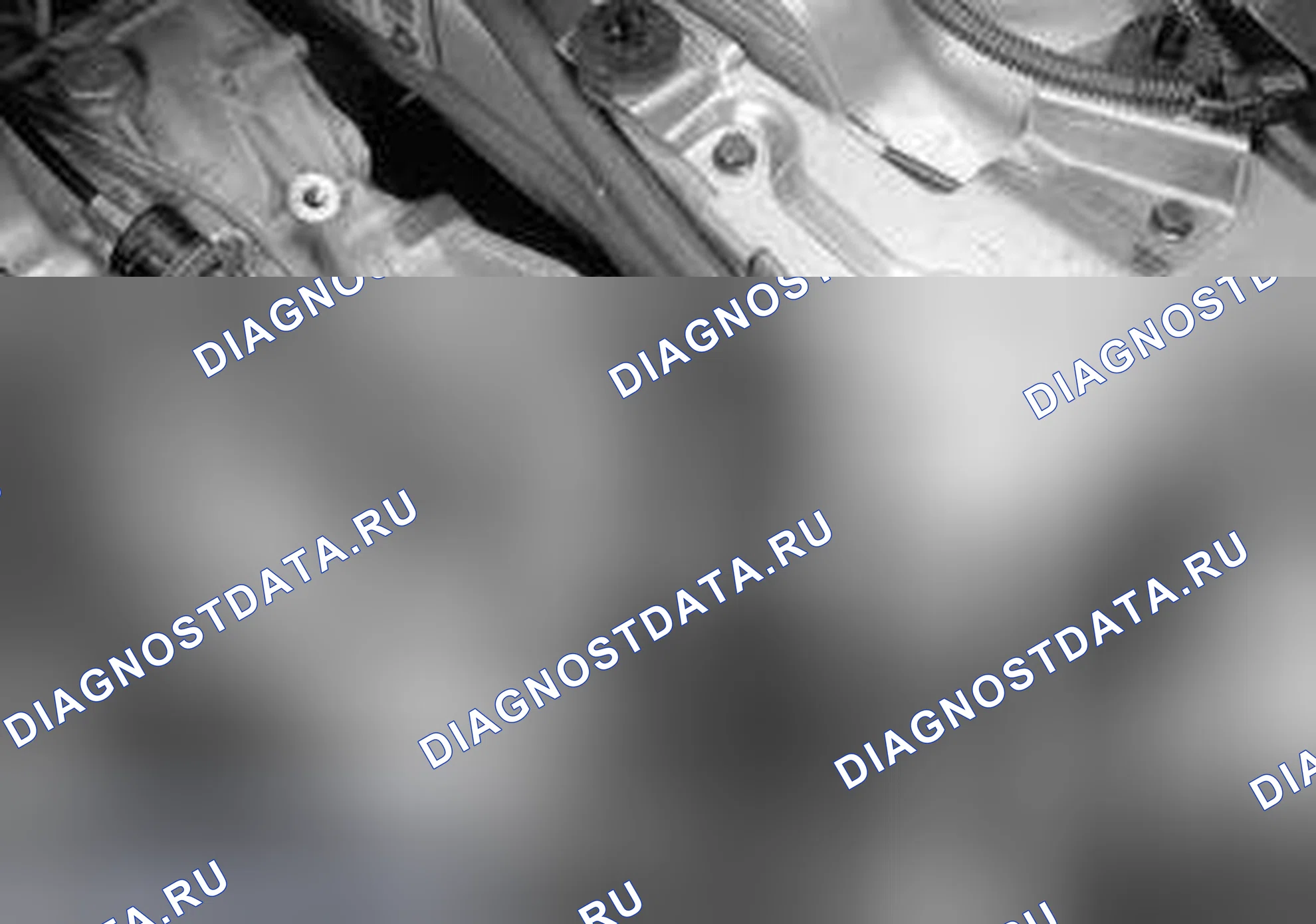 Рис. 425: Установка троса селектора передач и масляной трубы. Volvo XC70 I рестайлинг