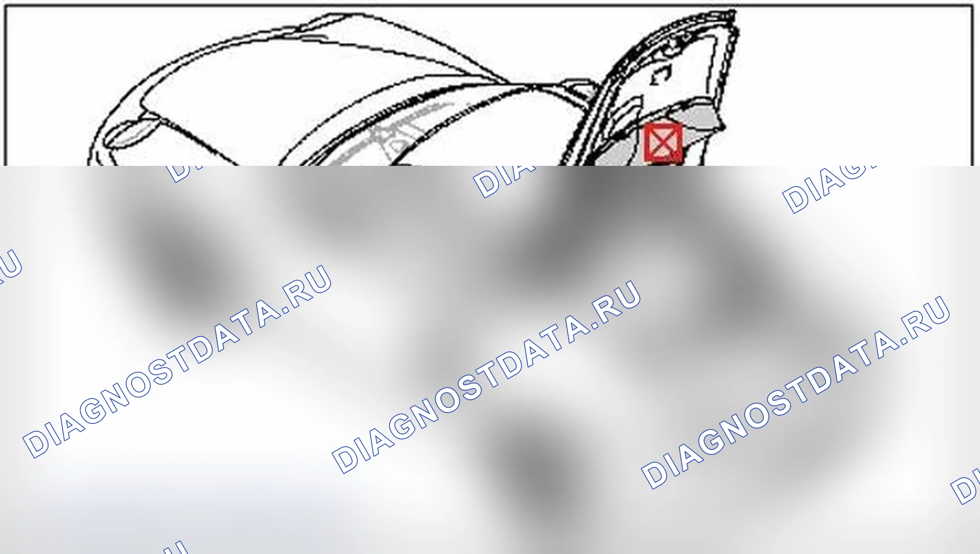 Рис. 109: Снятие крышки багажного отделения. Porsche Boxster S 987