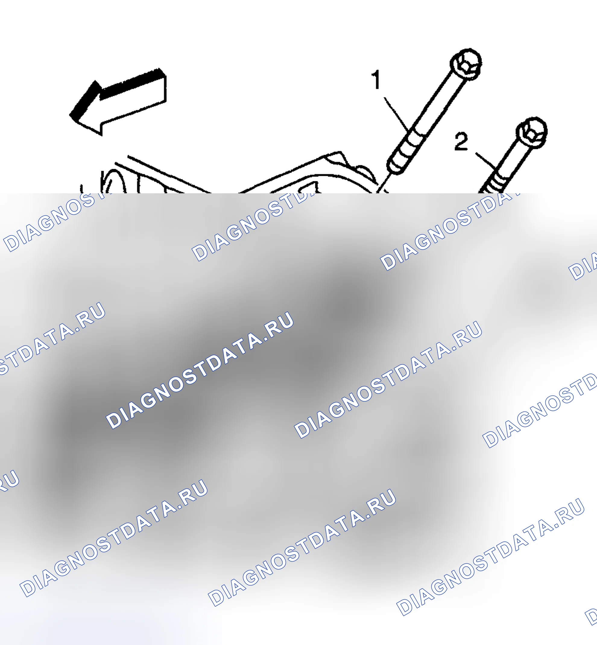 Рис. 850: Снятие головки цилиндров - слева. GMC Cab & Chassis Sierra 3500 GMT800 early