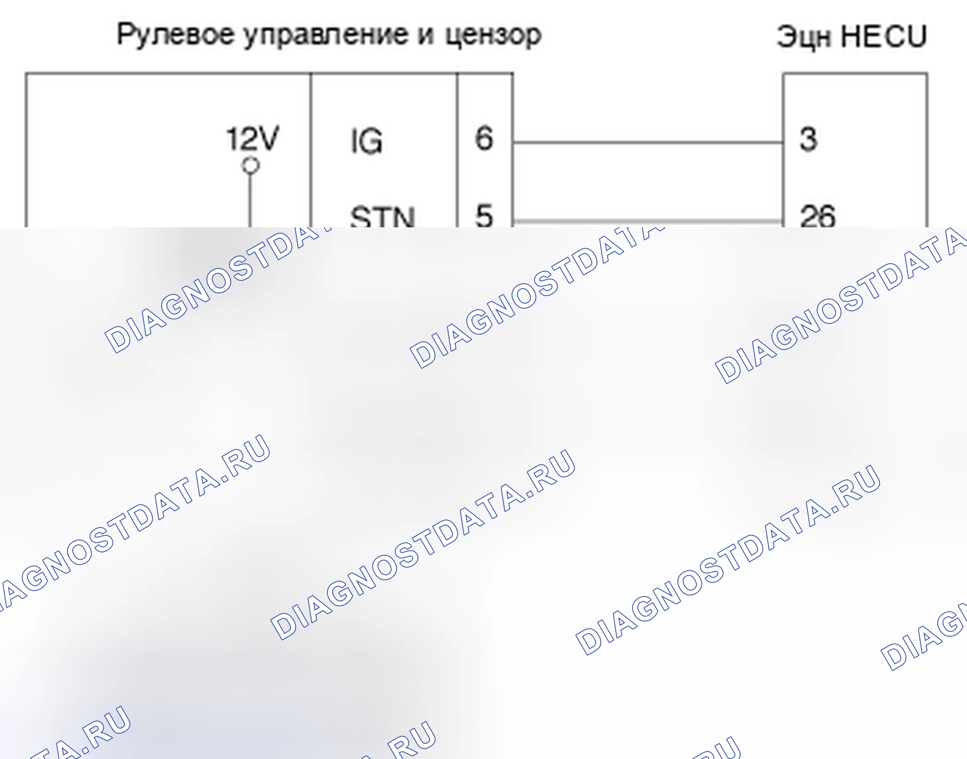 Рис. 59: Принципиальная схема (датчик угла скорости рулевого колеса). Kia Magentis II рестайлинг
