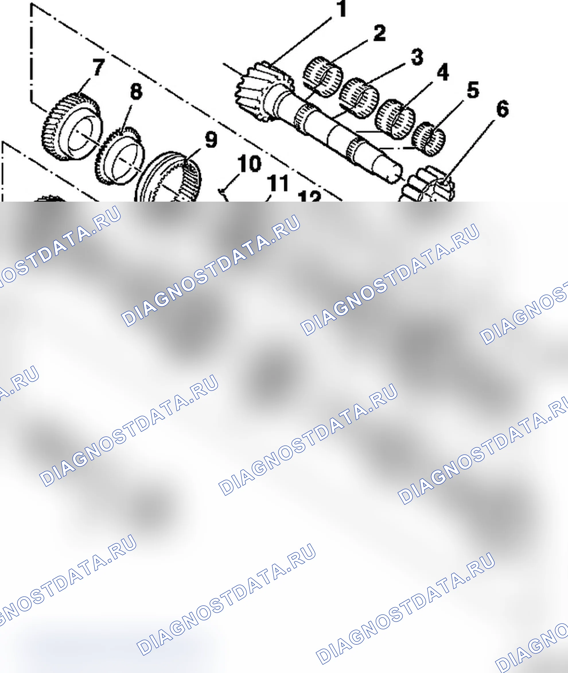 Разборка и сборка главного вала (F18). Opel Astra G