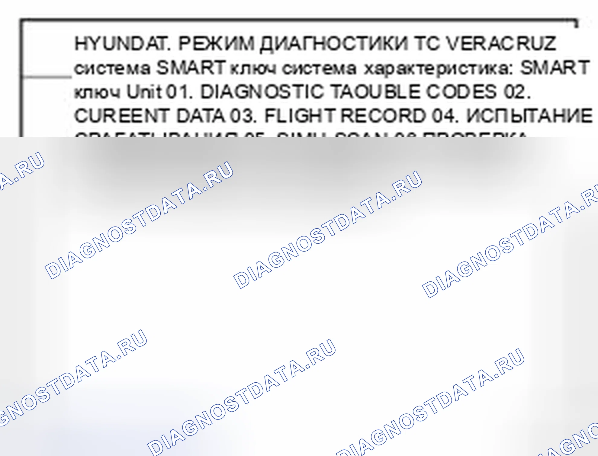 Рис. 6: Проверка состояния антенны. Hyundai Veracruz I