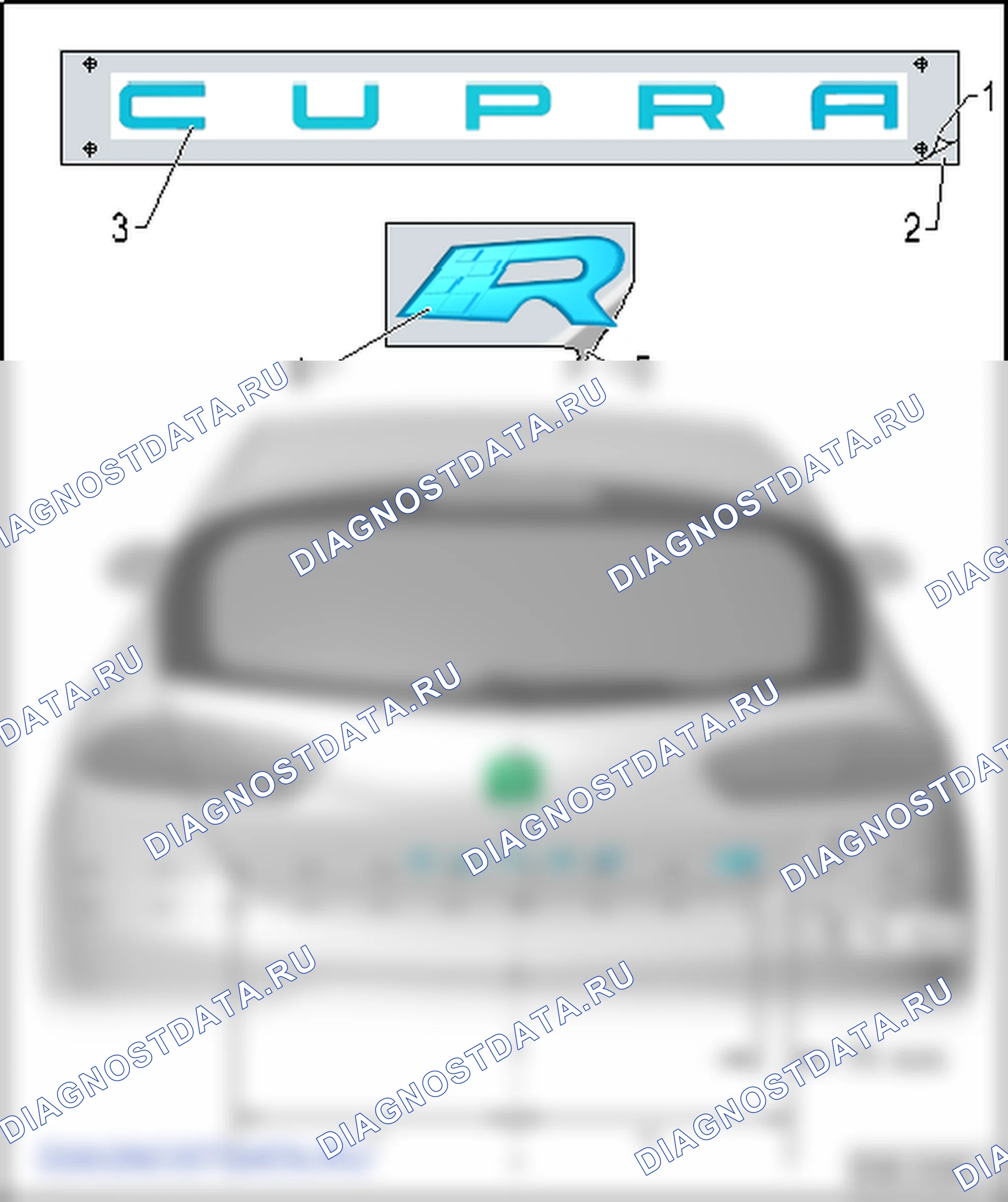 Молдинги и анаграммы. SEAT Leon Ii