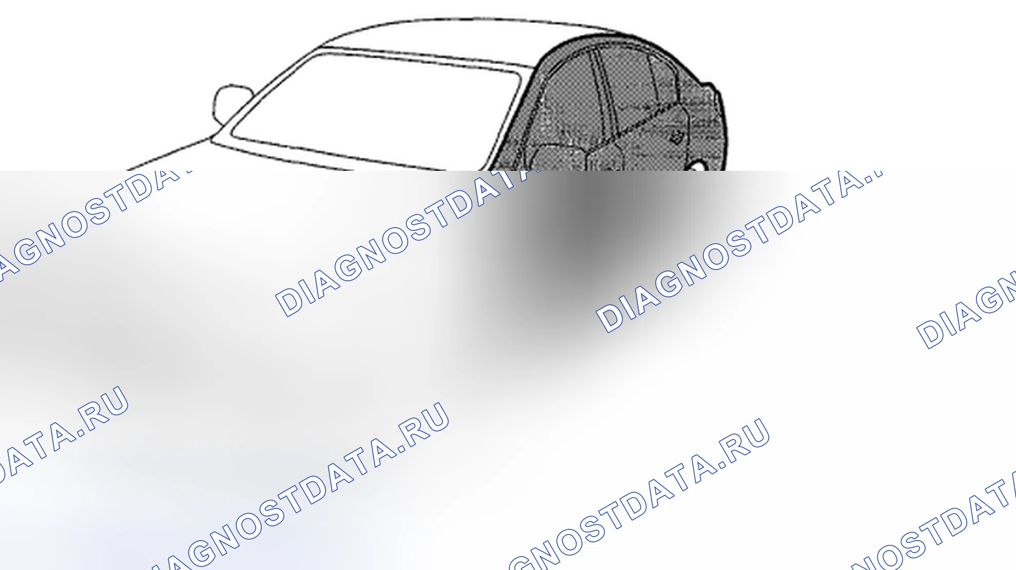 Рис. 136: ДАТЧИК БОКОВОЙ ПОДУШКИ БЕЗОПАСНОСТИ И ДАТЧИК ШТОРКИ. Subaru Legacy BM/BR